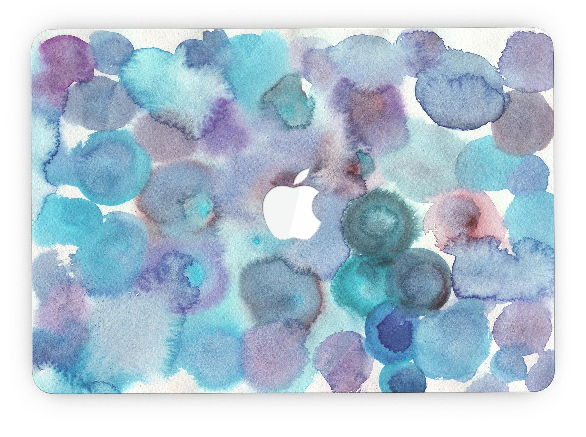 Blue 62 Absorbed Watercolor Texture skin for MacBook Pro with Retina Display, showcasing vibrant colors and artistic design.