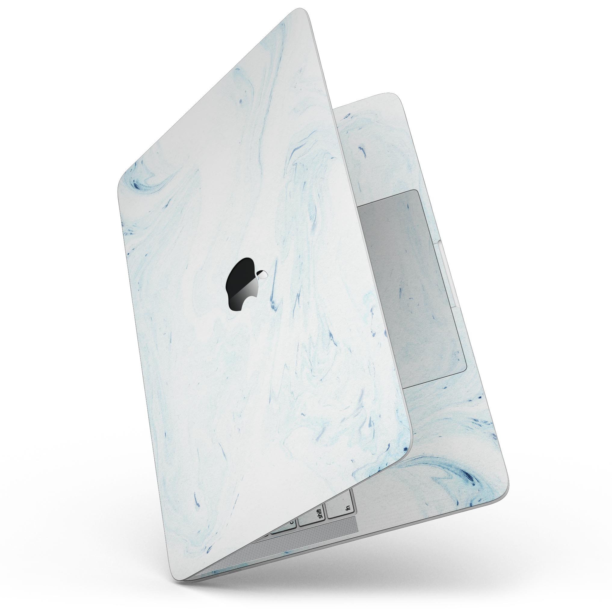 Blue 87 Textured Marble Skin Kit for 13" MacBook Pro without Touch Bar, showcasing a stylish design and premium vinyl material.