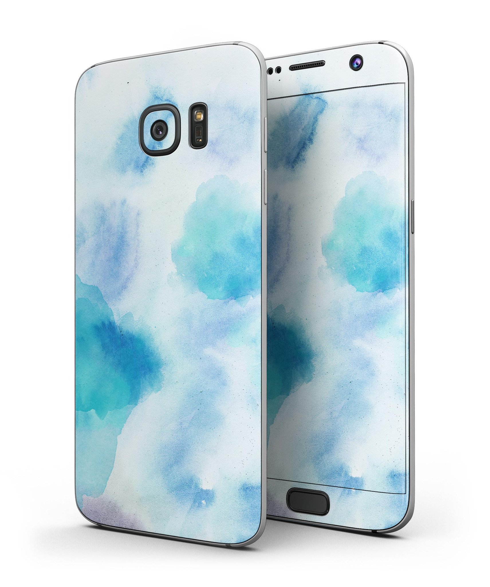 Blue 87 Textured Marble Full Body Skin-Kit for Samsung Galaxy S7, showcasing its stylish design and premium vinyl material.
