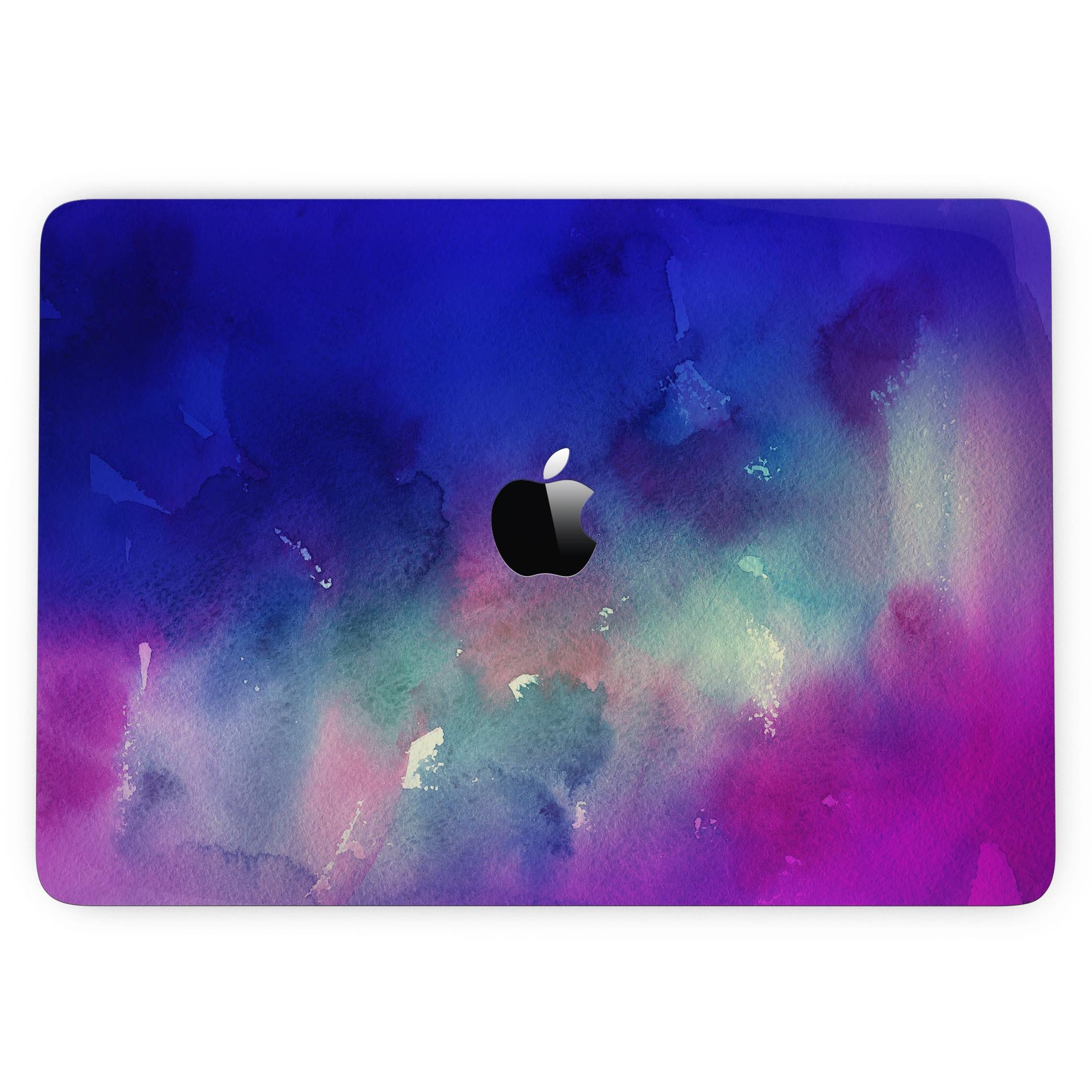 Blue 97 Absorbed Watercolor Texture skin for 13" MacBook Pro without Touch Bar, showcasing vibrant colors and artistic design.