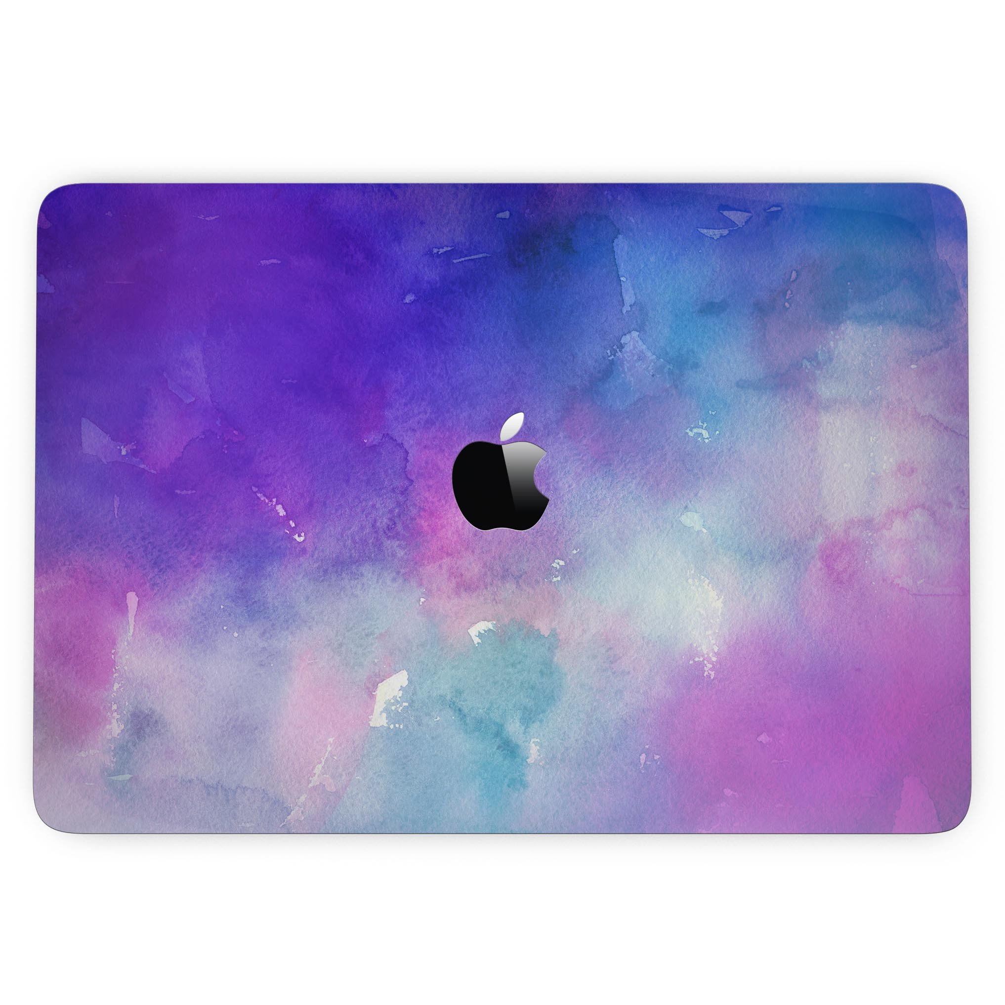 Blue 972 Absorbed Watercolor Texture skin for 13" MacBook Pro without Touch Bar, showcasing vibrant colors and artistic design.