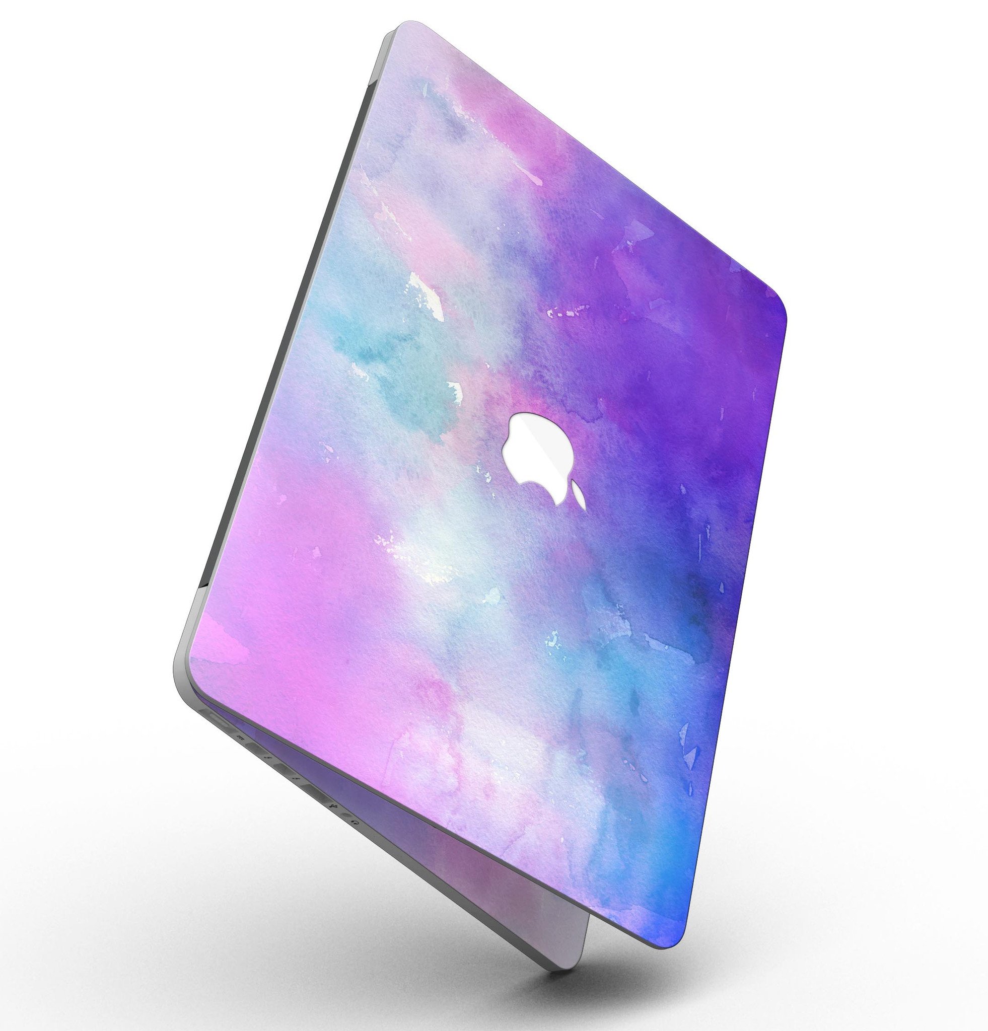 Blue 972 Absorbed Watercolor Texture skin for MacBook Pro with Retina Display, showcasing vibrant colors and a stylish design.