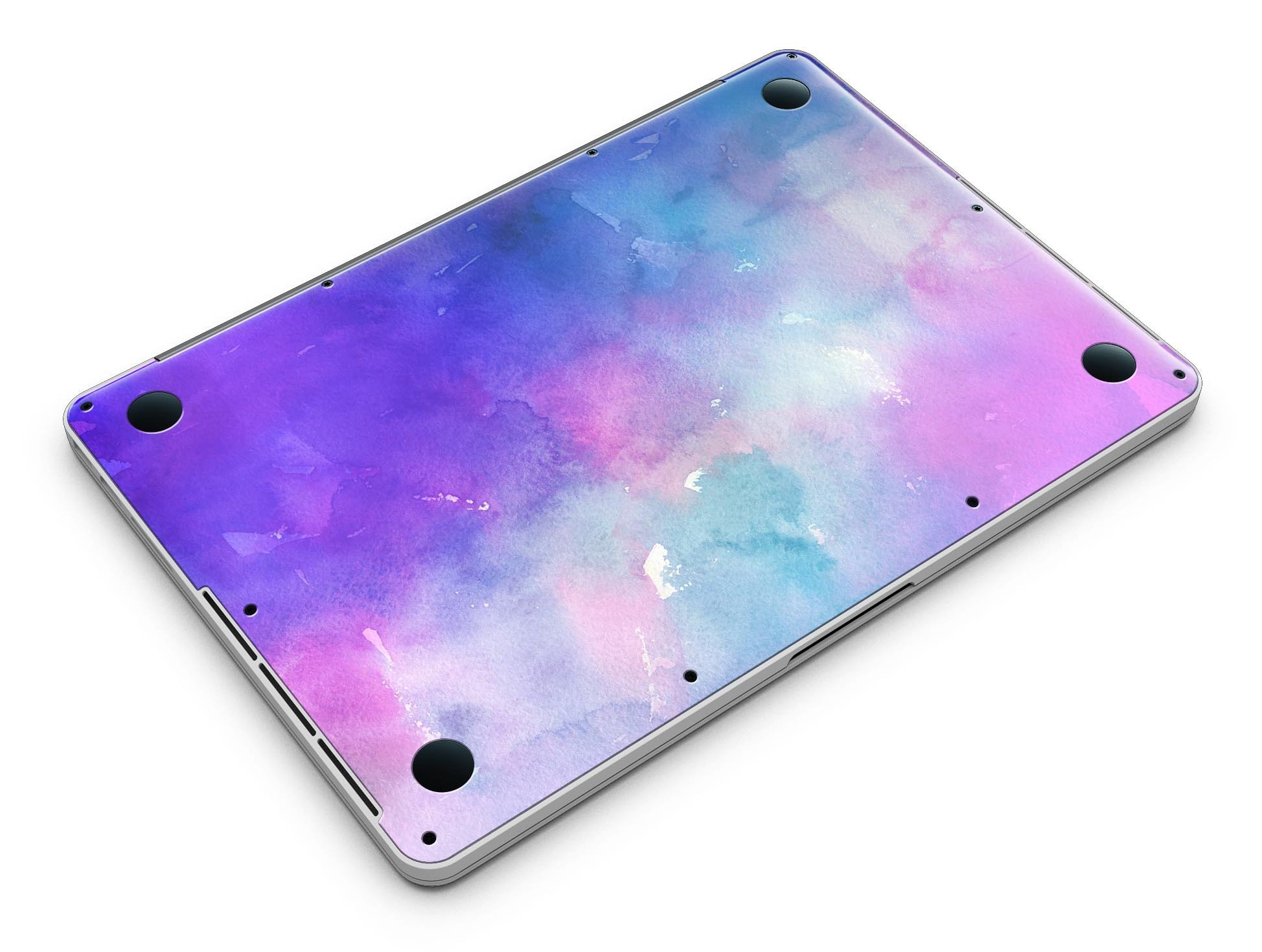 Blue 972 Absorbed Watercolor Texture skin for MacBook Pro with Retina Display, showcasing vibrant colors and a stylish design.