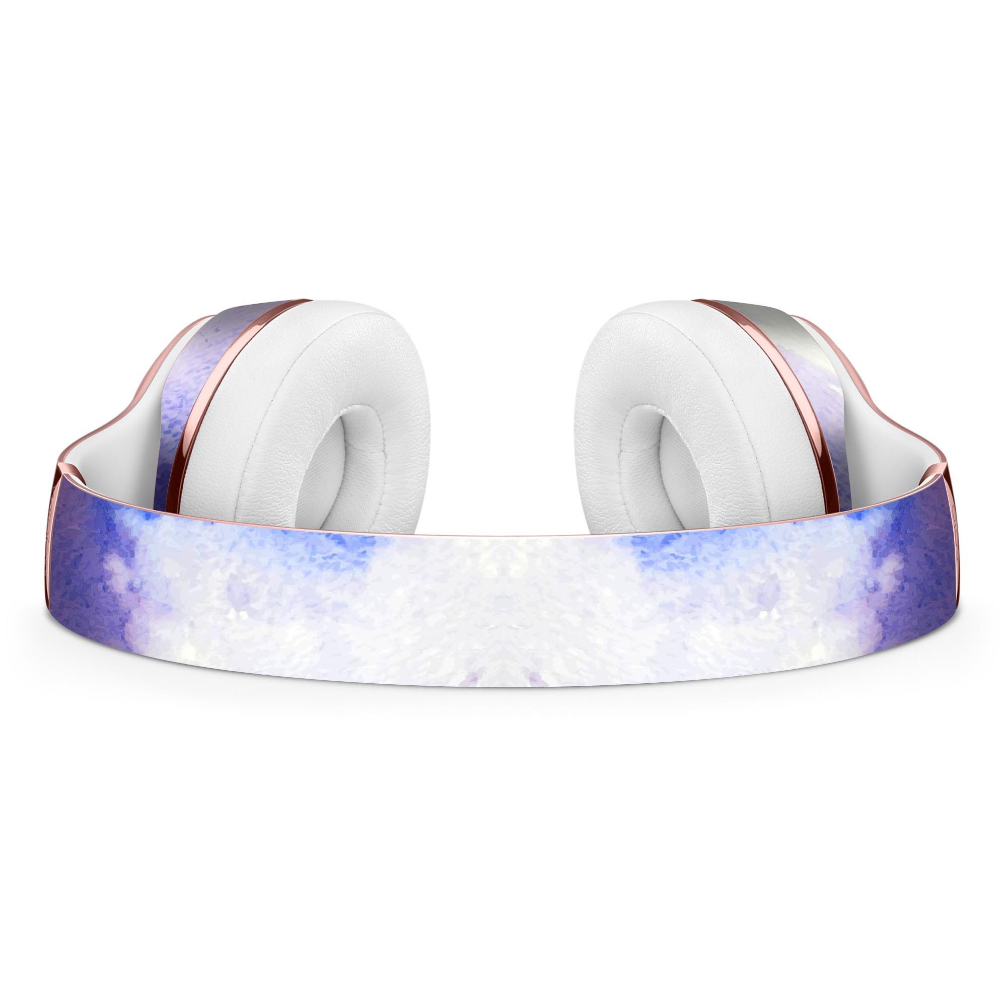 Blue and Pink Watercolor Spill Skin Kit for Beats by Dre Solo 3 Wireless Headphones, showcasing vibrant colors and a sleek design.