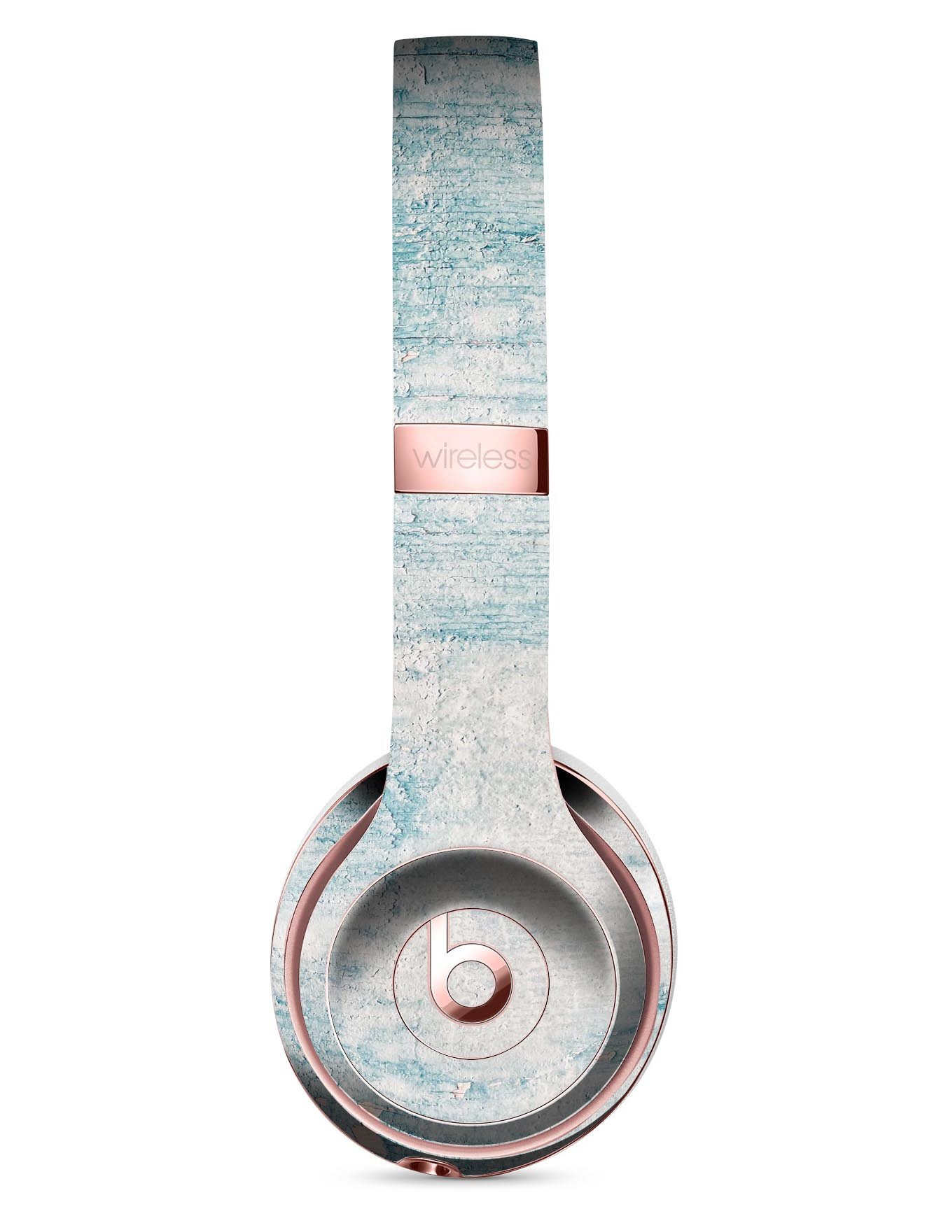 Blue Chipped Concrete Wall Skin Kit for Beats by Dre Solo 3 Wireless Headphones, showcasing a stylish design and protective features.