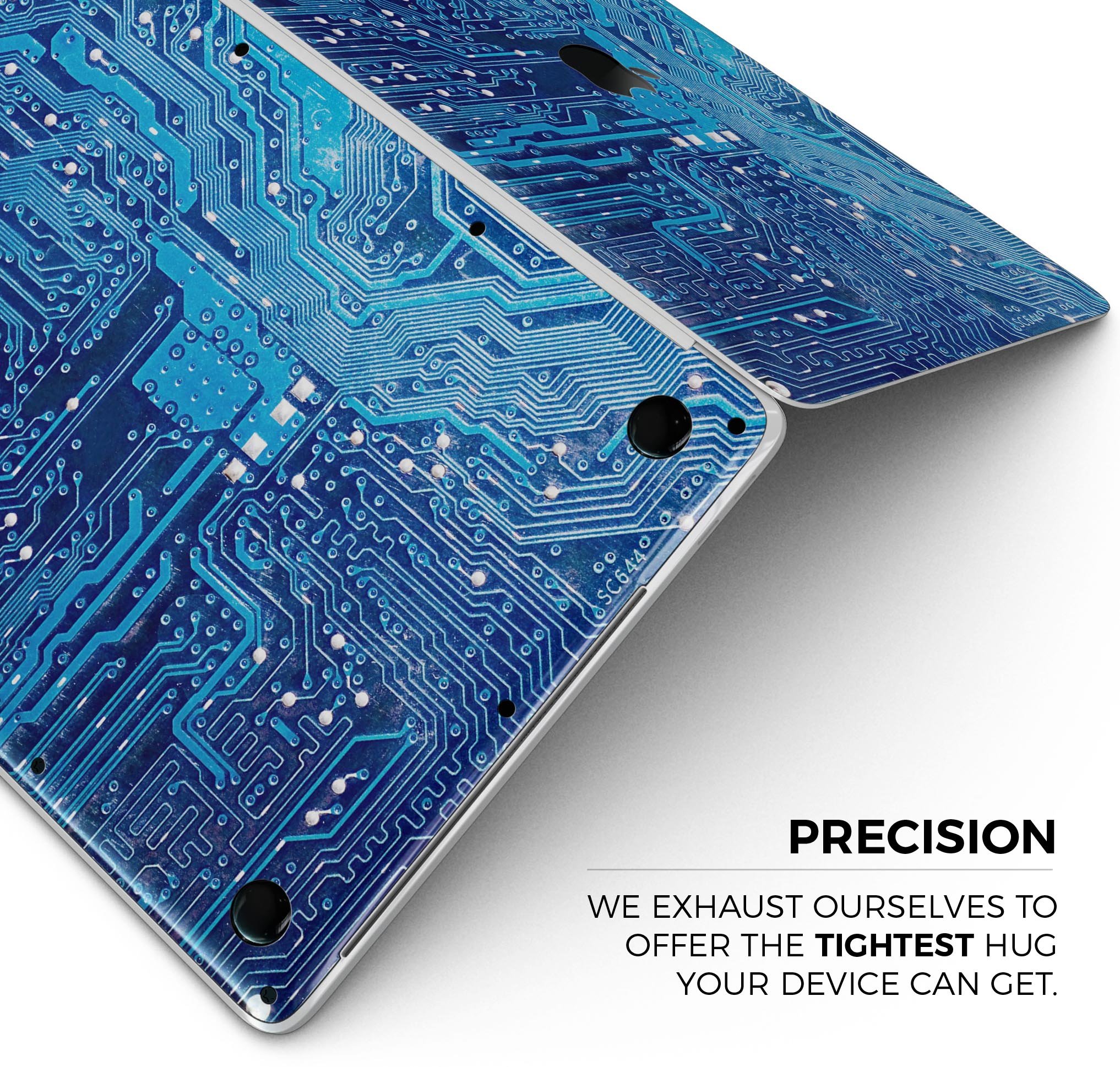 Blue Circuit Board V1 skin decal wrap kit for Apple MacBook, showcasing a stylish design and premium vinyl material.