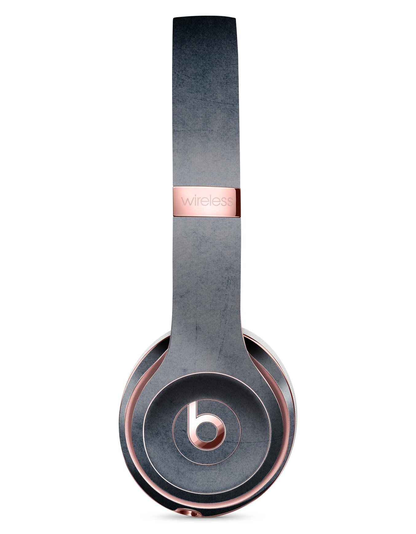 Blue Concrete Grunge Skin Kit for Beats by Dre Solo 3 Wireless Headphones, showcasing a stylish design and premium vinyl material.