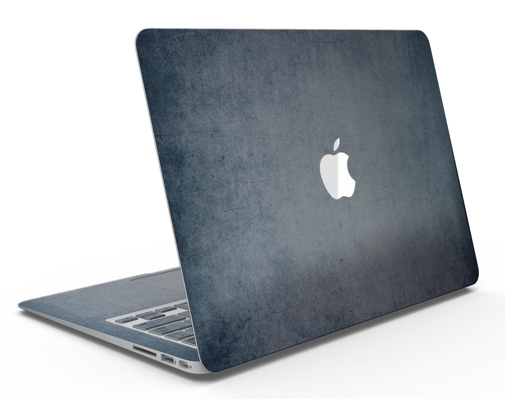 Blue Concrete Grunge Surface MacBook Air Skin Kit showcasing a stylish design that protects the device.