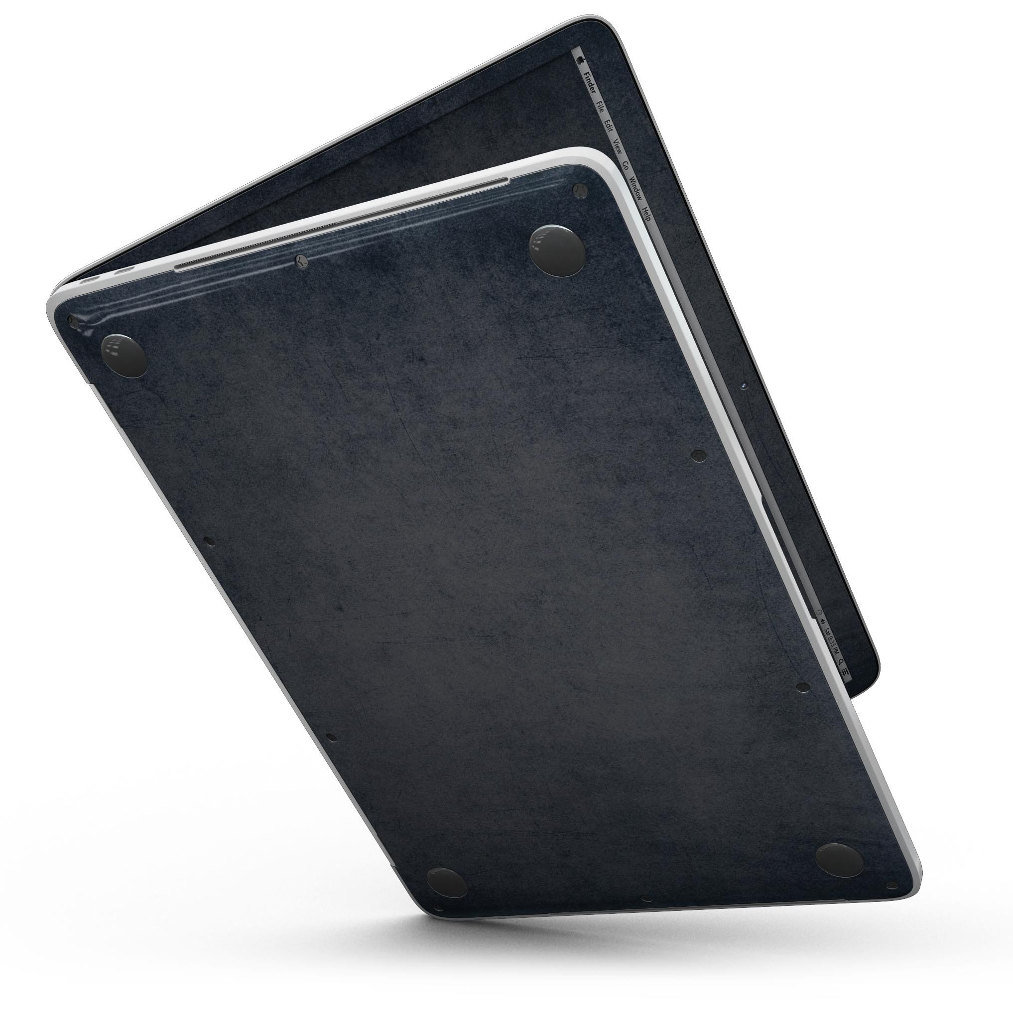 Blue Concrete Grunge Surface Skin Kit for MacBook Pro with Touch Bar, showcasing a stylish design that protects the device.