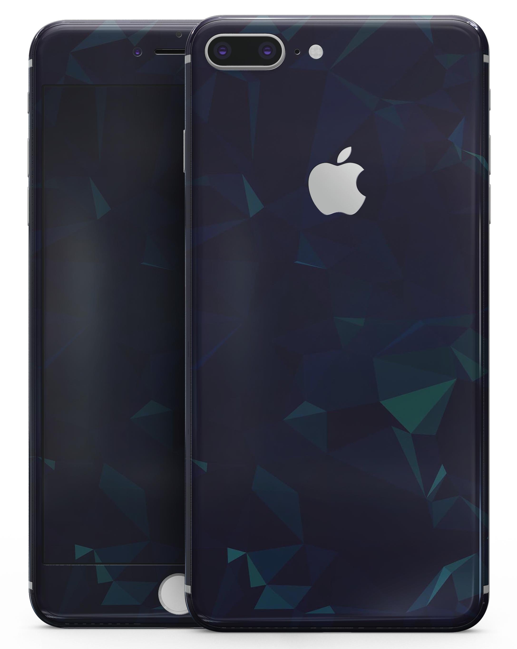 Blue Geometric V13 skin-kit for iPhone 8 or 8 Plus, showcasing a stylish geometric design on a sleek device.