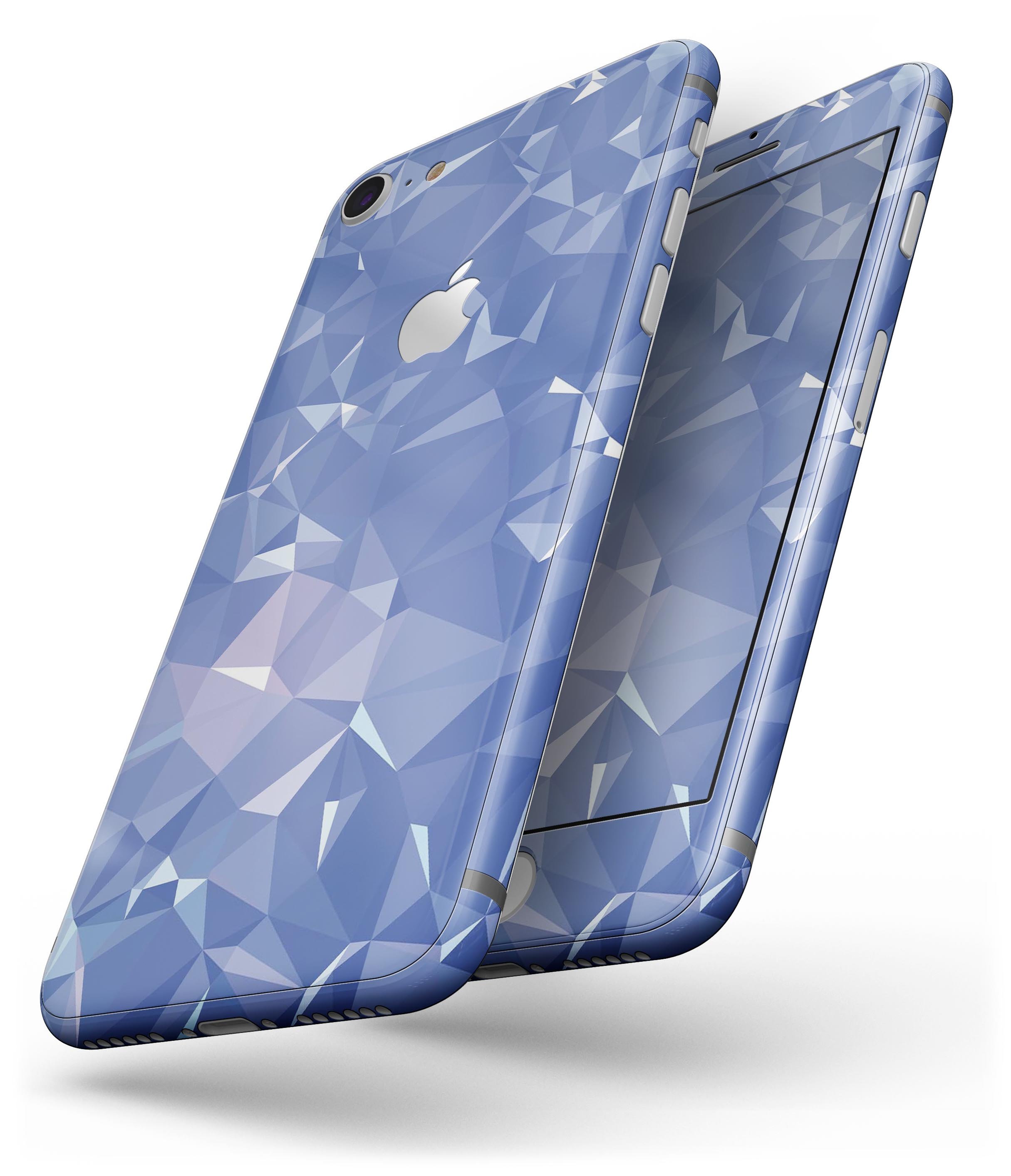 Blue Geometric V16 skin-kit for iPhone 8 and 8 Plus, showcasing a stylish geometric design on premium vinyl.