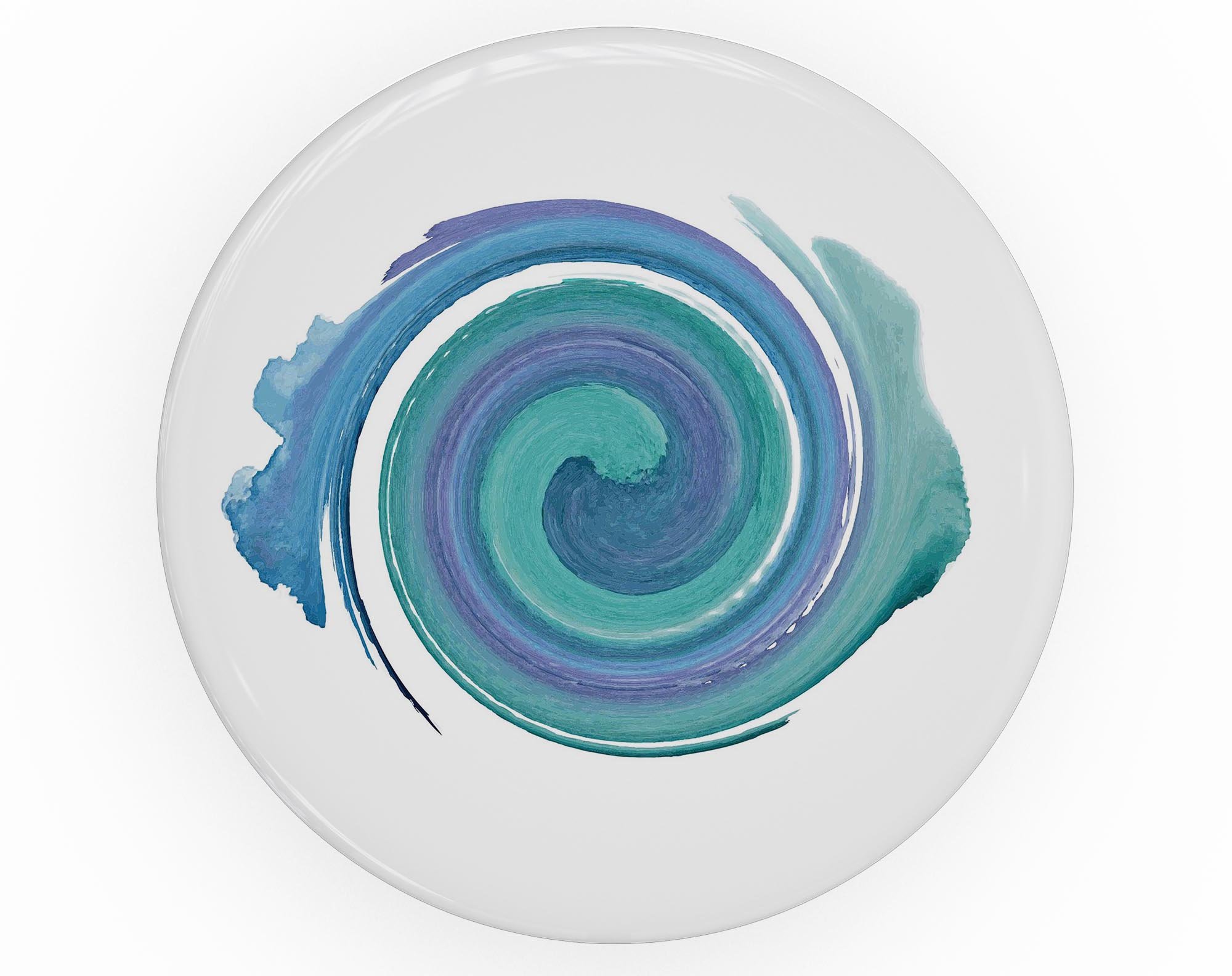 Blue and green watercolor swirl skin for PopSockets, showcasing vibrant colors and a stylish design.