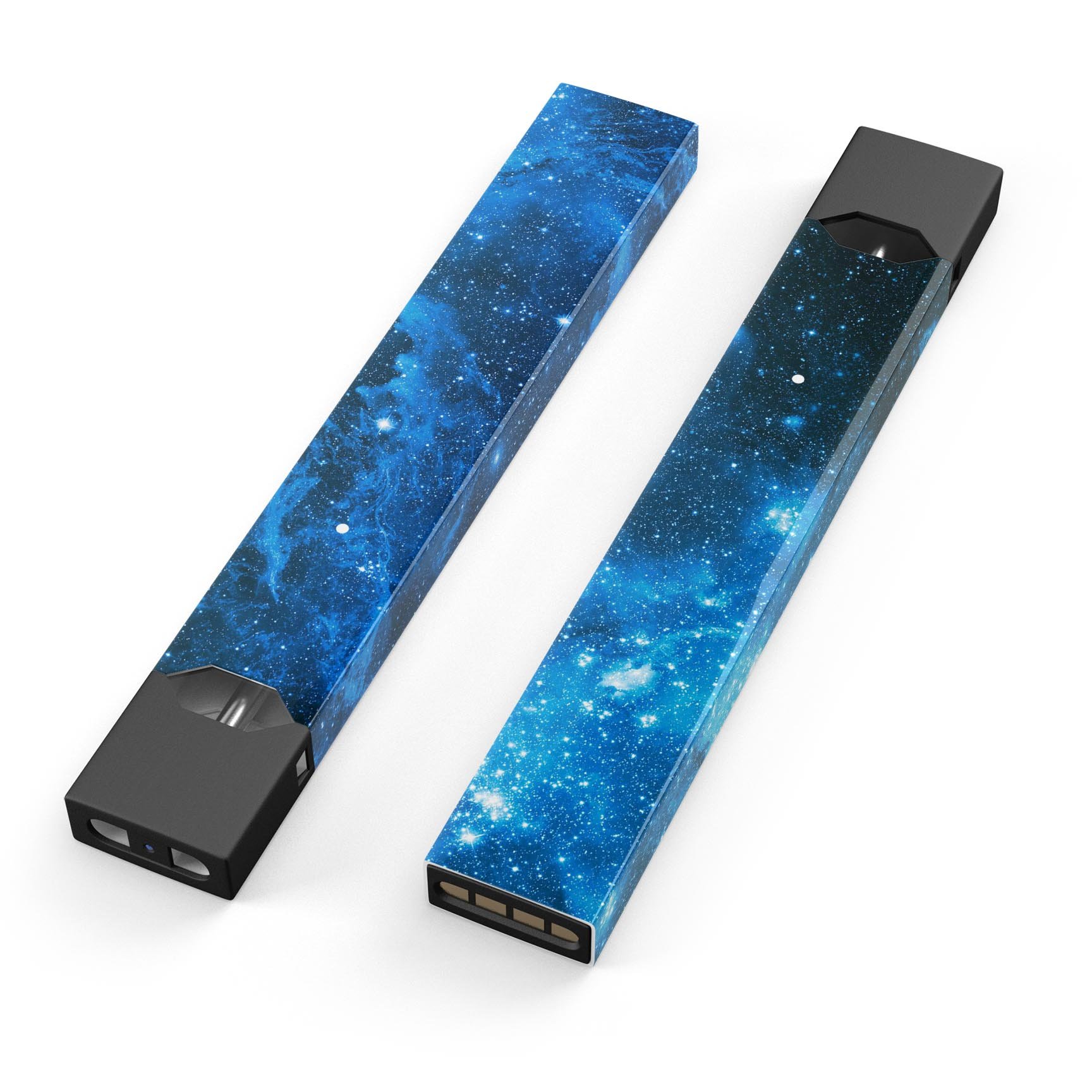 Blue Hue Nebula skin-wrap sticker designed for JUUL vaping device, showcasing vibrant colors and a sleek design.