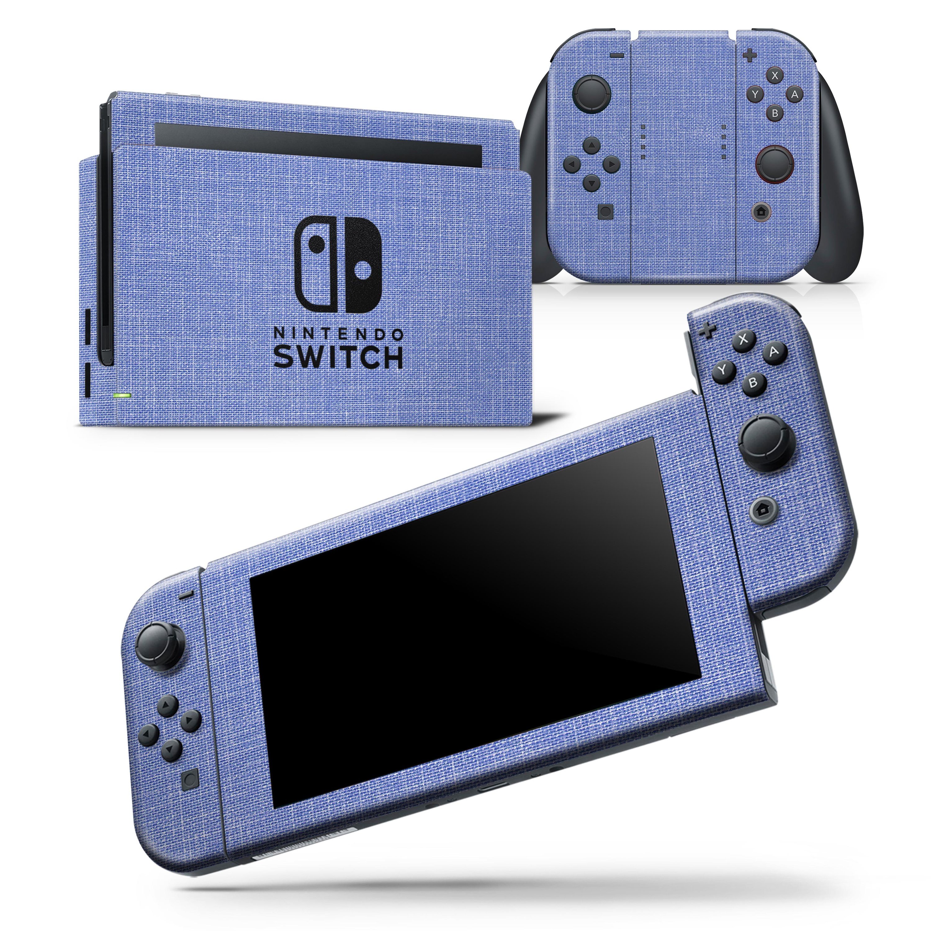 Blue Jean Overall Pattern skin wrap decal for Nintendo Switch Lite, showcasing a stylish denim design that fits snugly on the console.