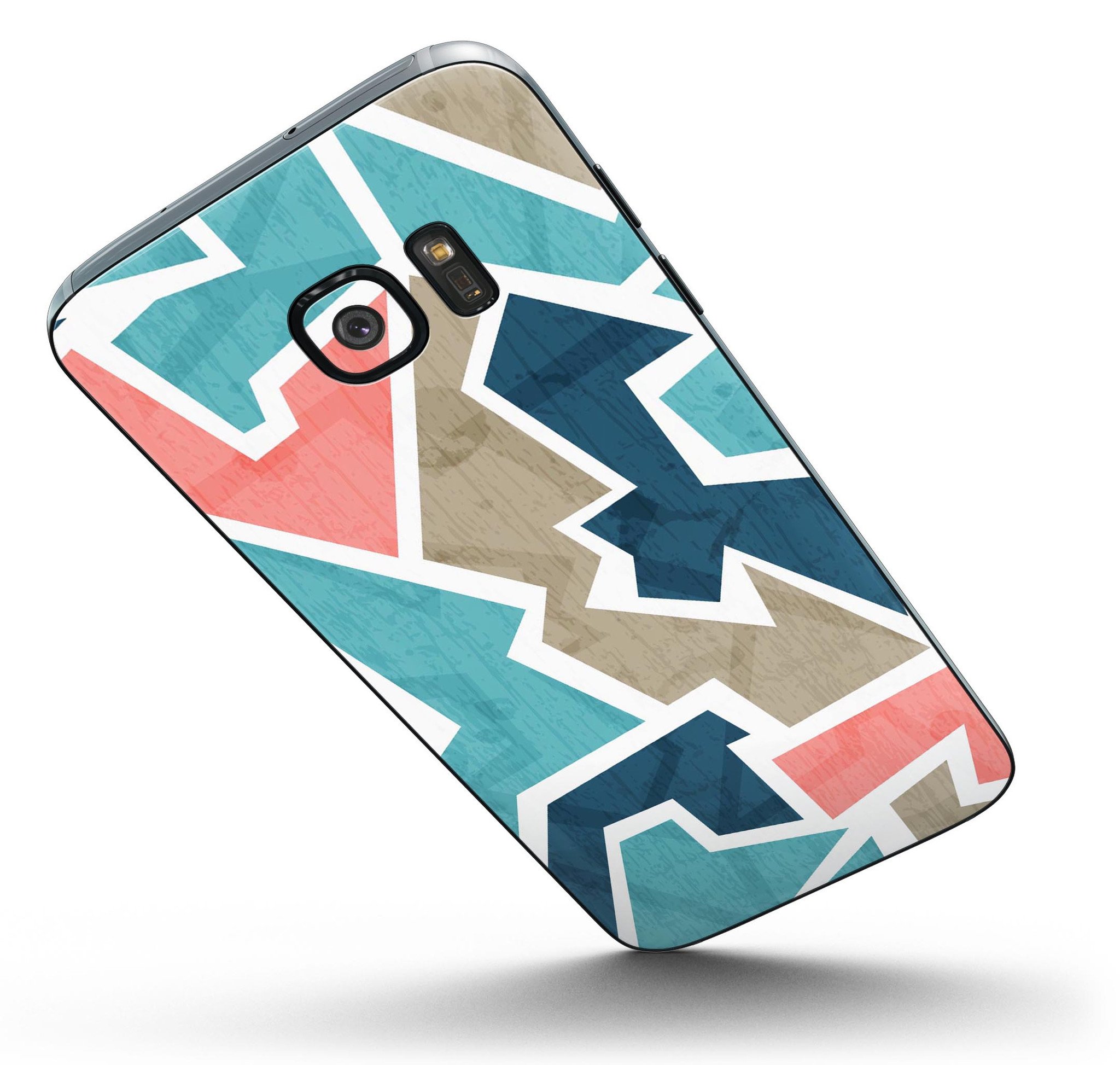 Blue Peacock Full Body Skin-Kit for Samsung Galaxy S7/S7 Edge, showcasing vibrant colors and premium vinyl material.