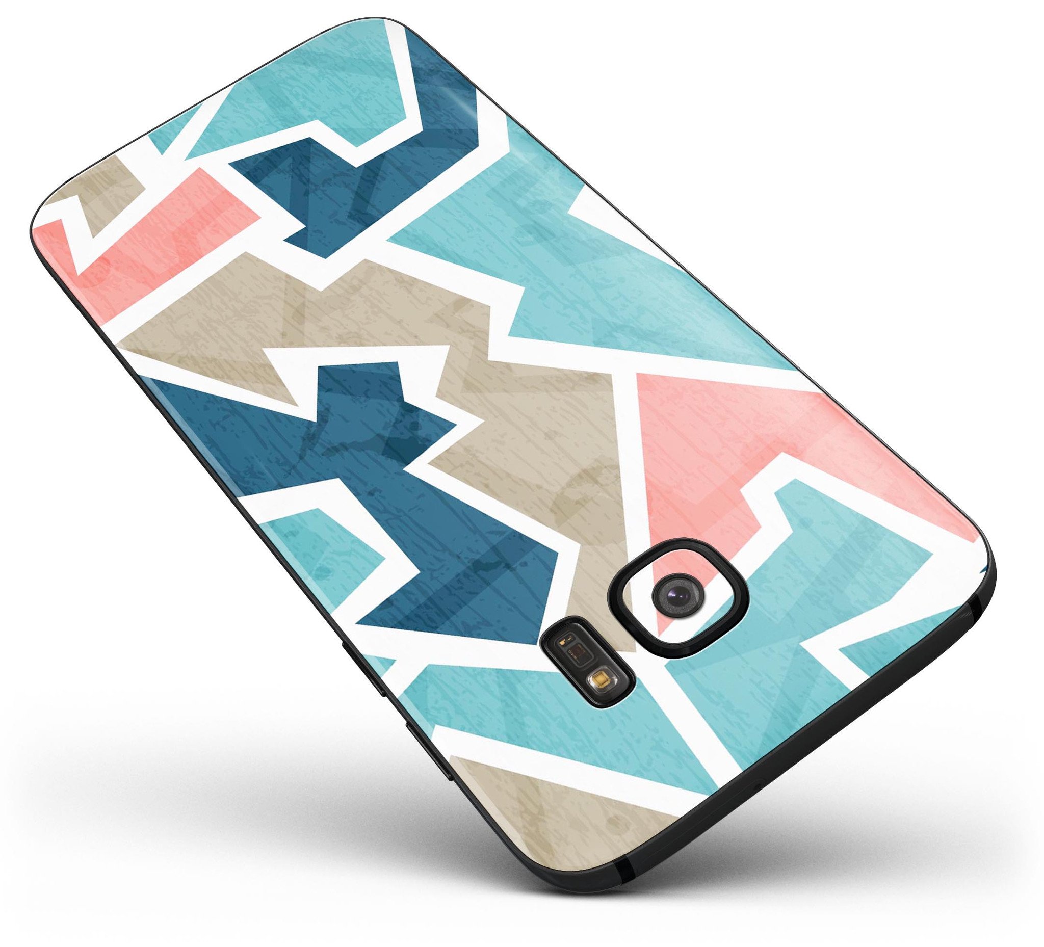 Blue Peacock Full Body Skin-Kit for Samsung Galaxy S7/S7 Edge, showcasing vibrant colors and premium vinyl material.