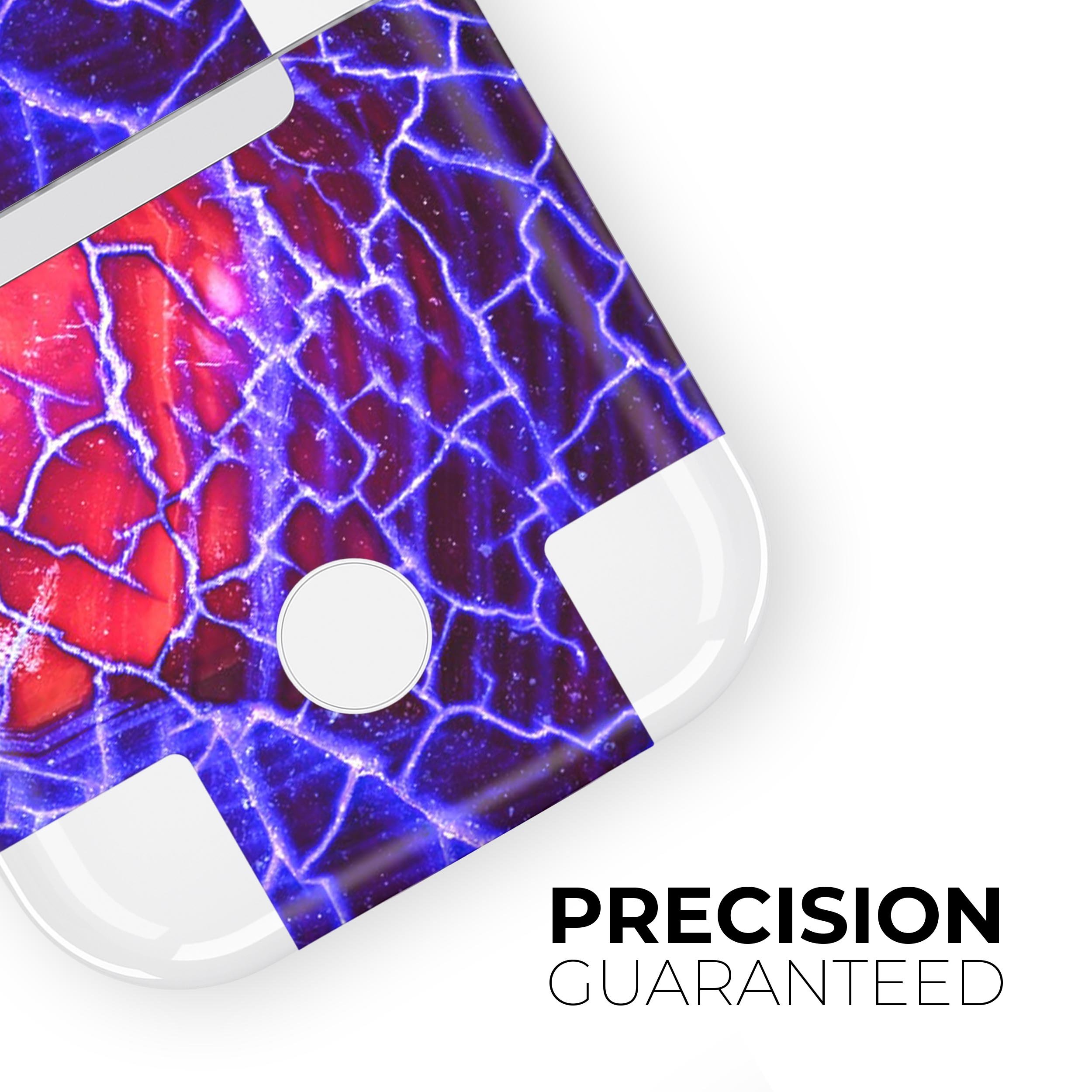 Blue Red Dragon Vein Agate skin decal wrap kit for Apple AirPods, showcasing vibrant colors and intricate patterns.