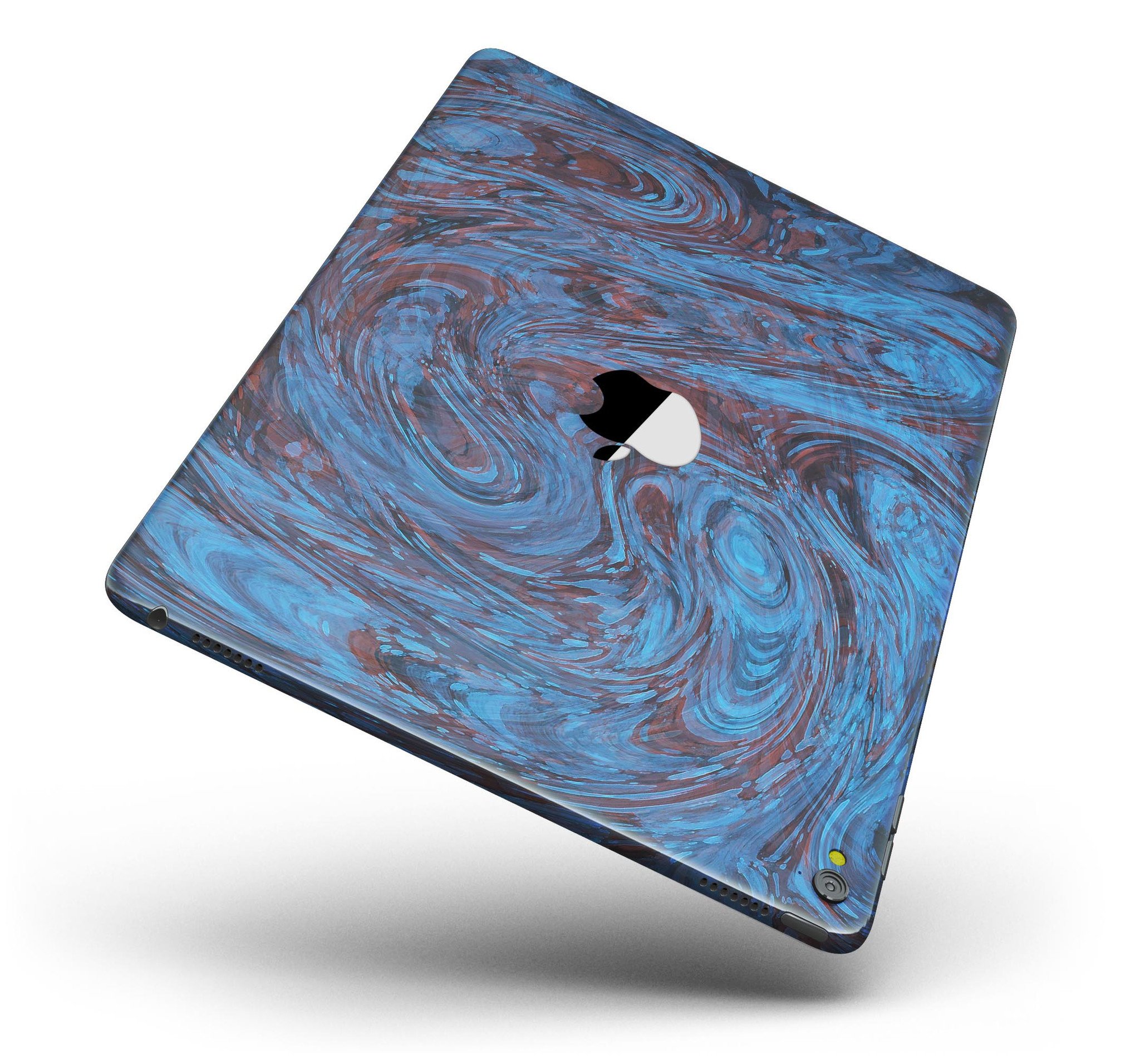 Blue Slate Marble Surface V41 Full Body Skin for iPad Pro, showcasing a stylish marble design with a premium vinyl finish.