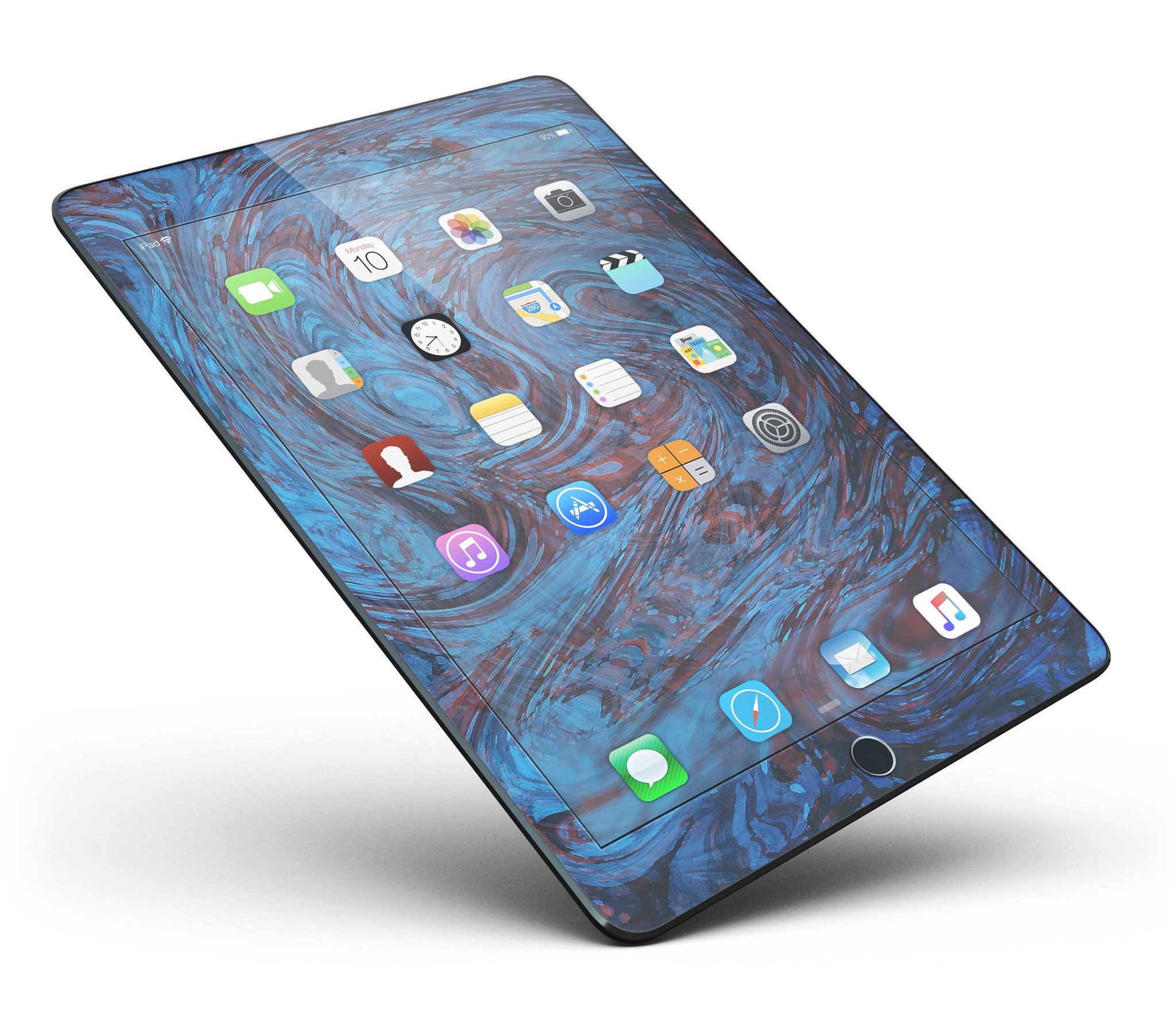 Blue Slate Marble Surface V41 Full Body Skin for iPad Pro, showcasing a stylish marble design with a premium vinyl finish.