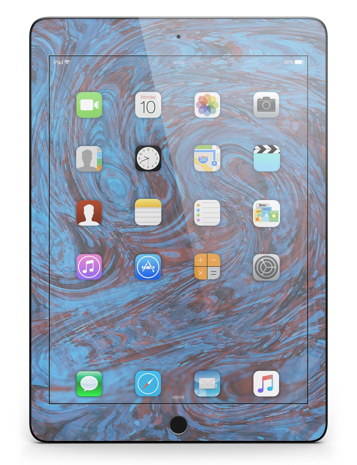 Blue Slate Marble Surface V41 Full Body Skin for iPad Pro, showcasing a stylish marble design with a premium vinyl finish.