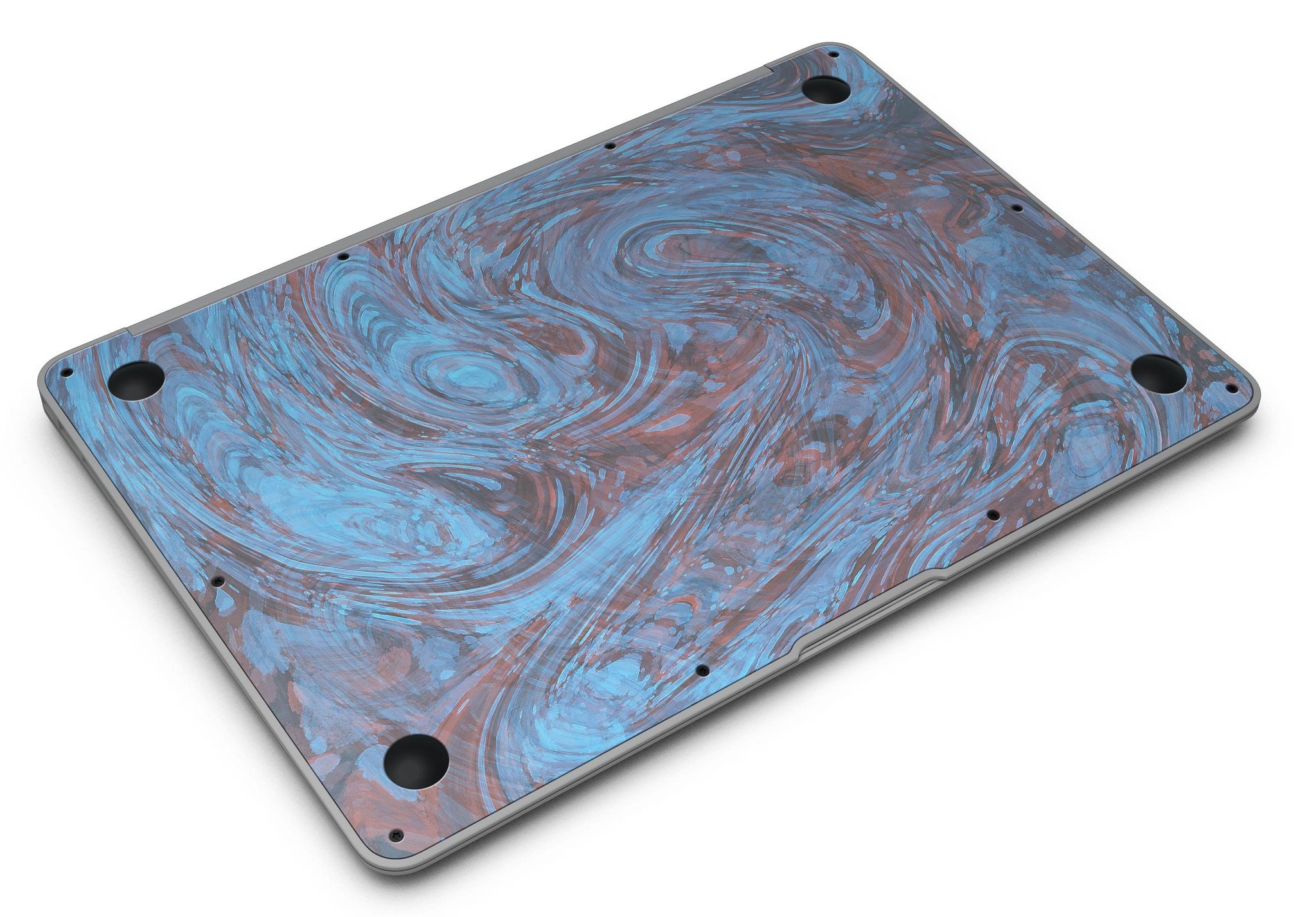 Blue Slate Marble Skin Kit for MacBook Air, showcasing a stylish marble design on a sleek laptop surface.