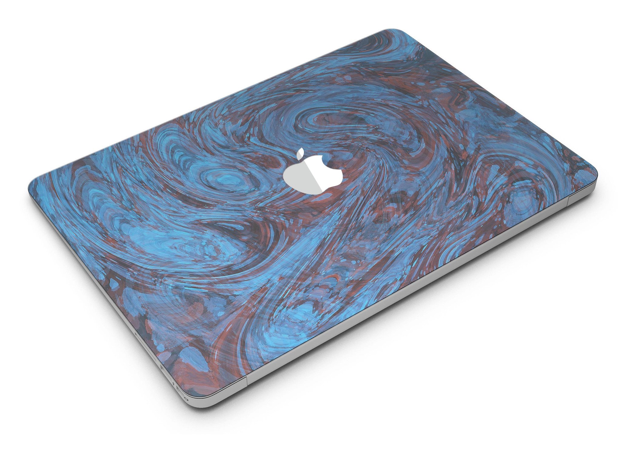 Blue Slate Marble Skin Kit for MacBook Air, showcasing a stylish marble design on a sleek laptop surface.