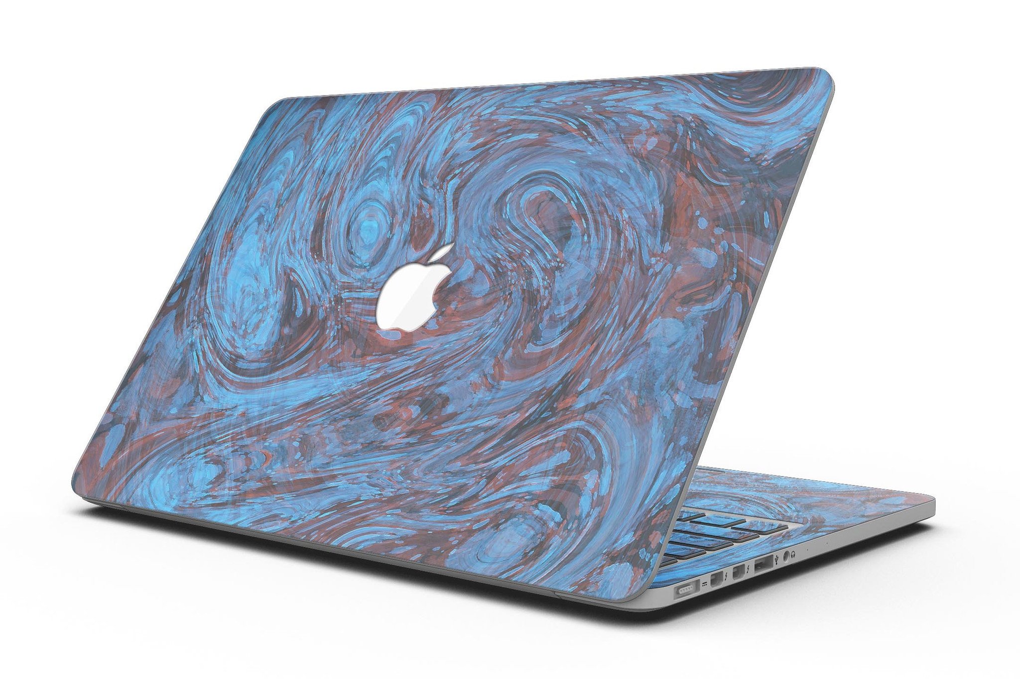 Blue Slate Marble Skin for MacBook Pro with Retina Display, showcasing a stylish design that fits perfectly on the device.