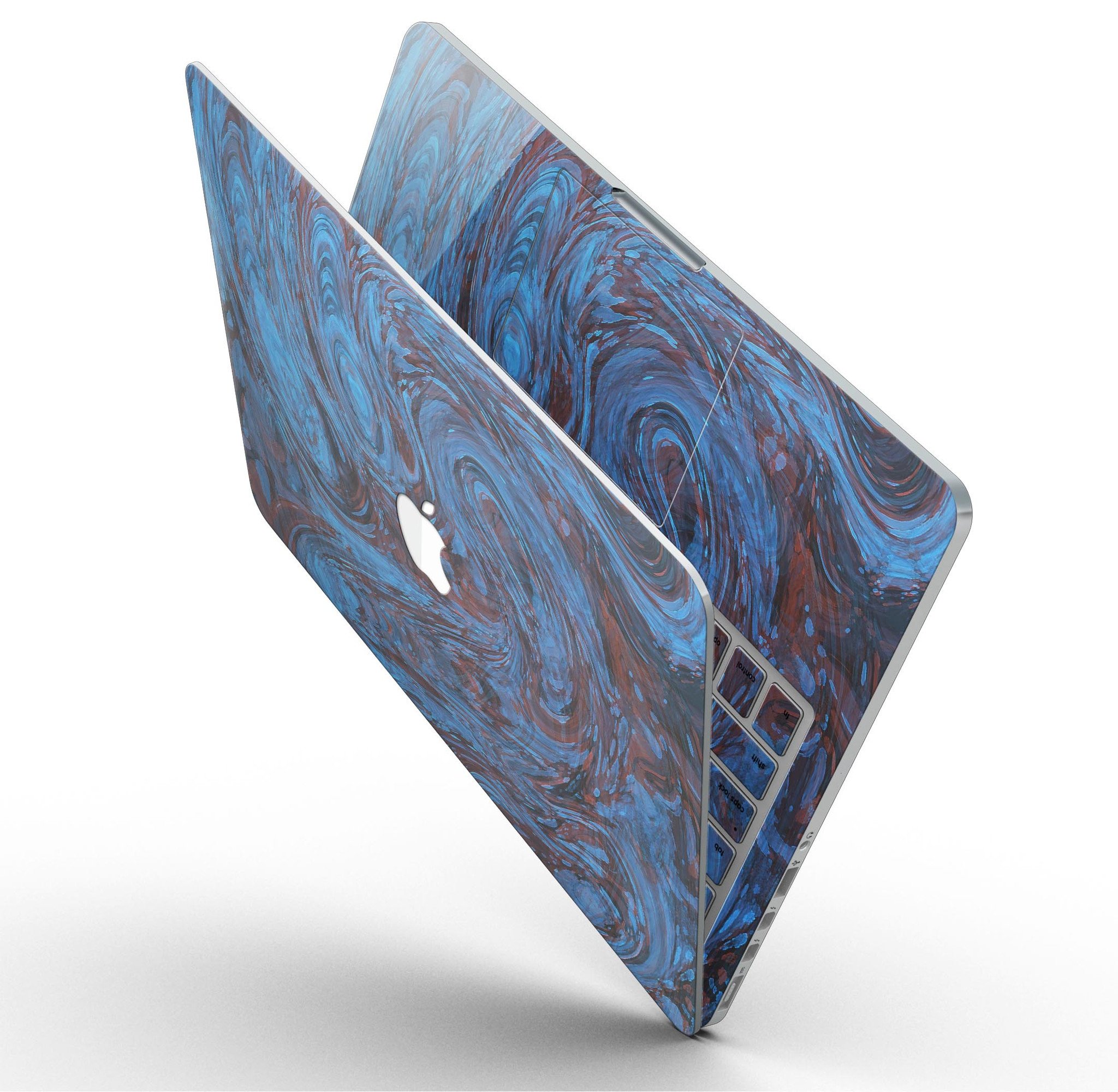 Blue Slate Marble Skin for MacBook Pro with Retina Display, showcasing a stylish design that fits perfectly on the device.
