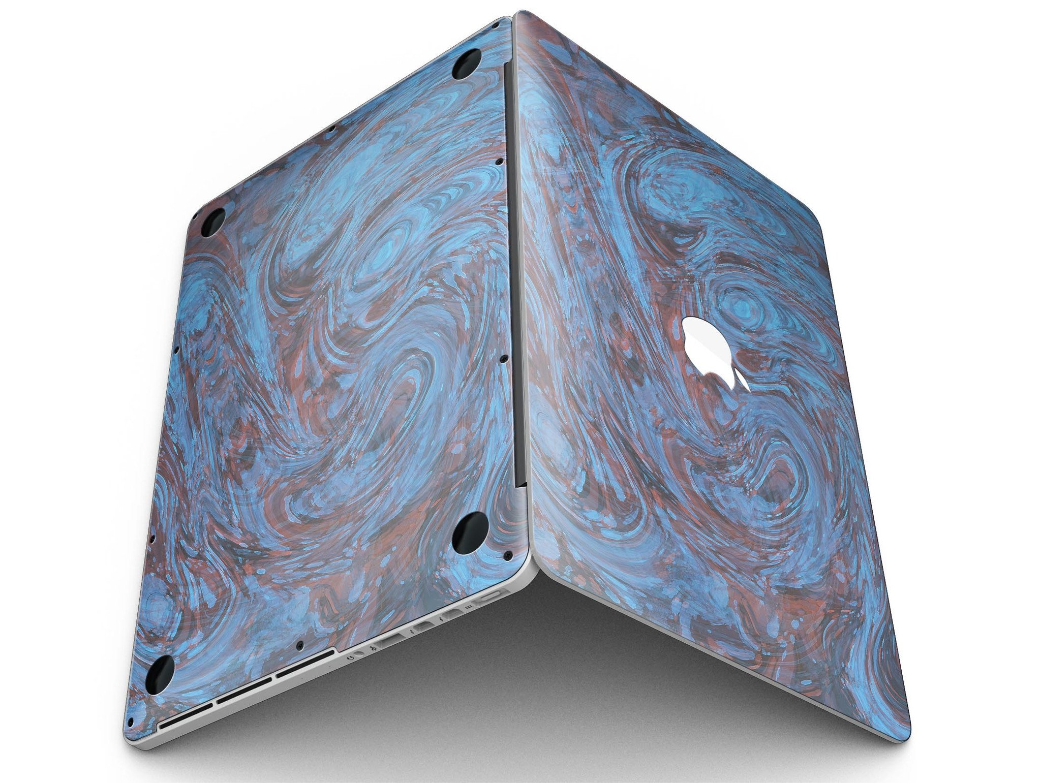 Blue Slate Marble Skin for MacBook Pro with Retina Display, showcasing a stylish design that fits perfectly on the device.