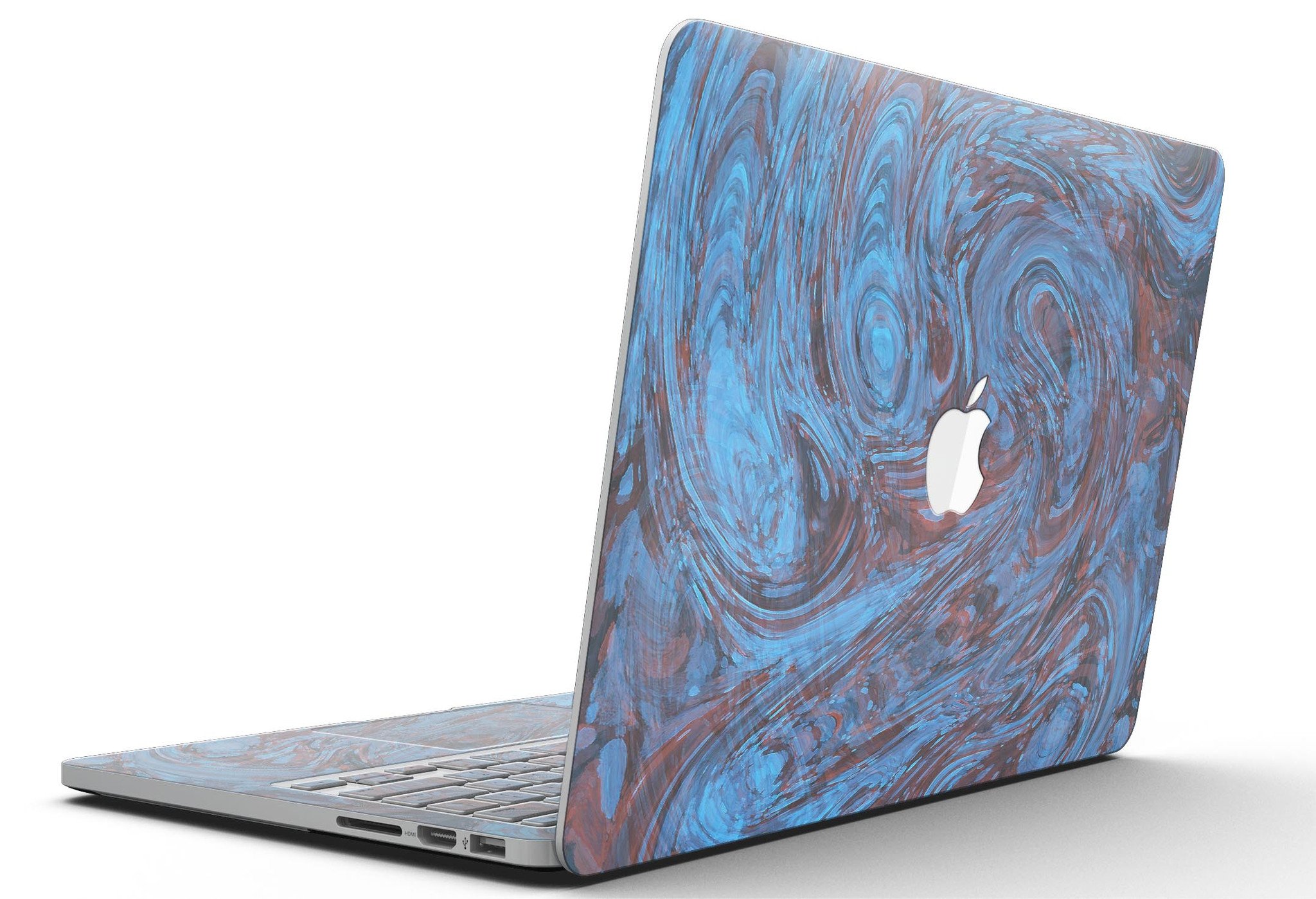 Blue Slate Marble Skin for MacBook Pro with Retina Display, showcasing a stylish design that fits perfectly on the device.