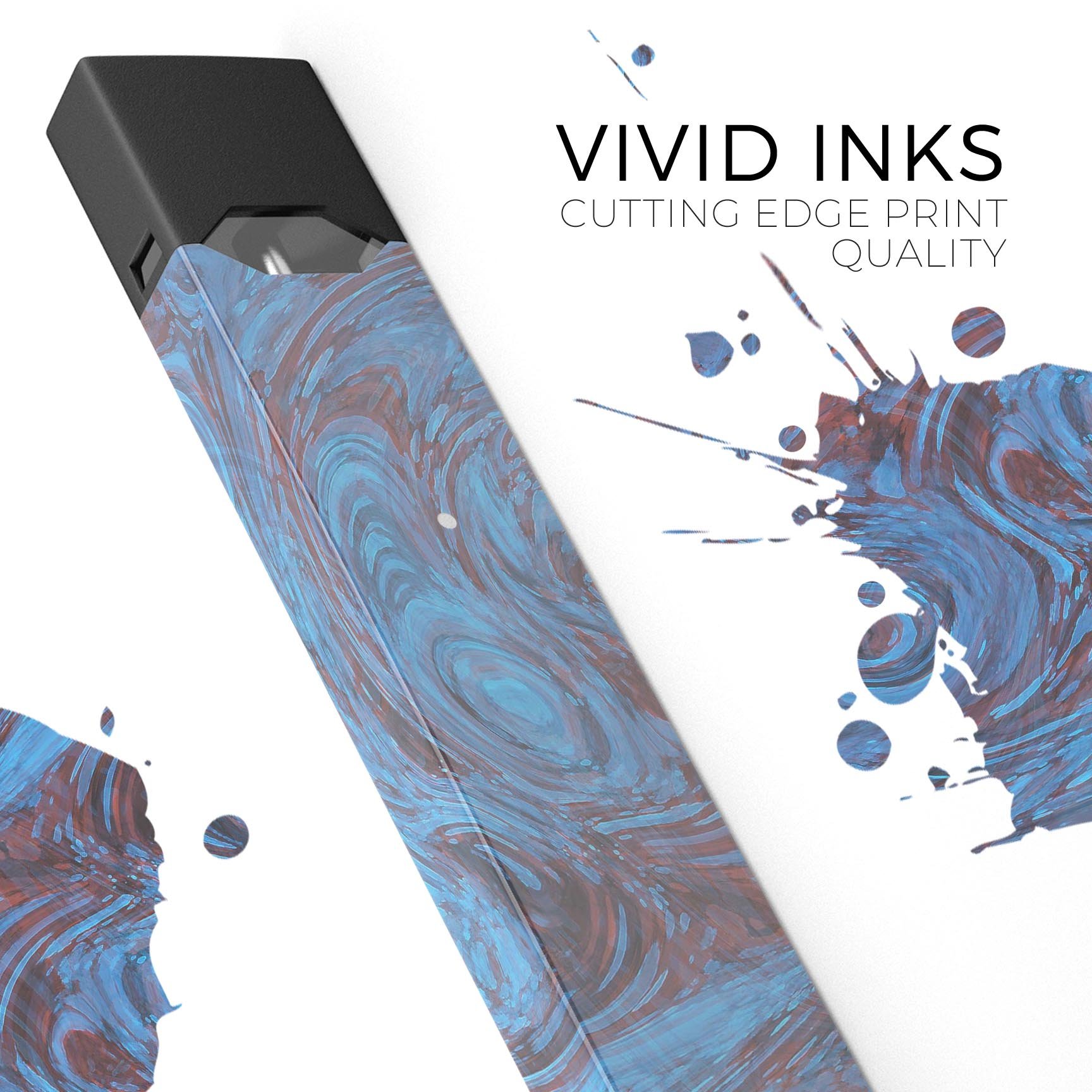 Blue Slate Marble Surface V41 skin-wrap for JUUL device, showcasing a stylish marble design with protective features.