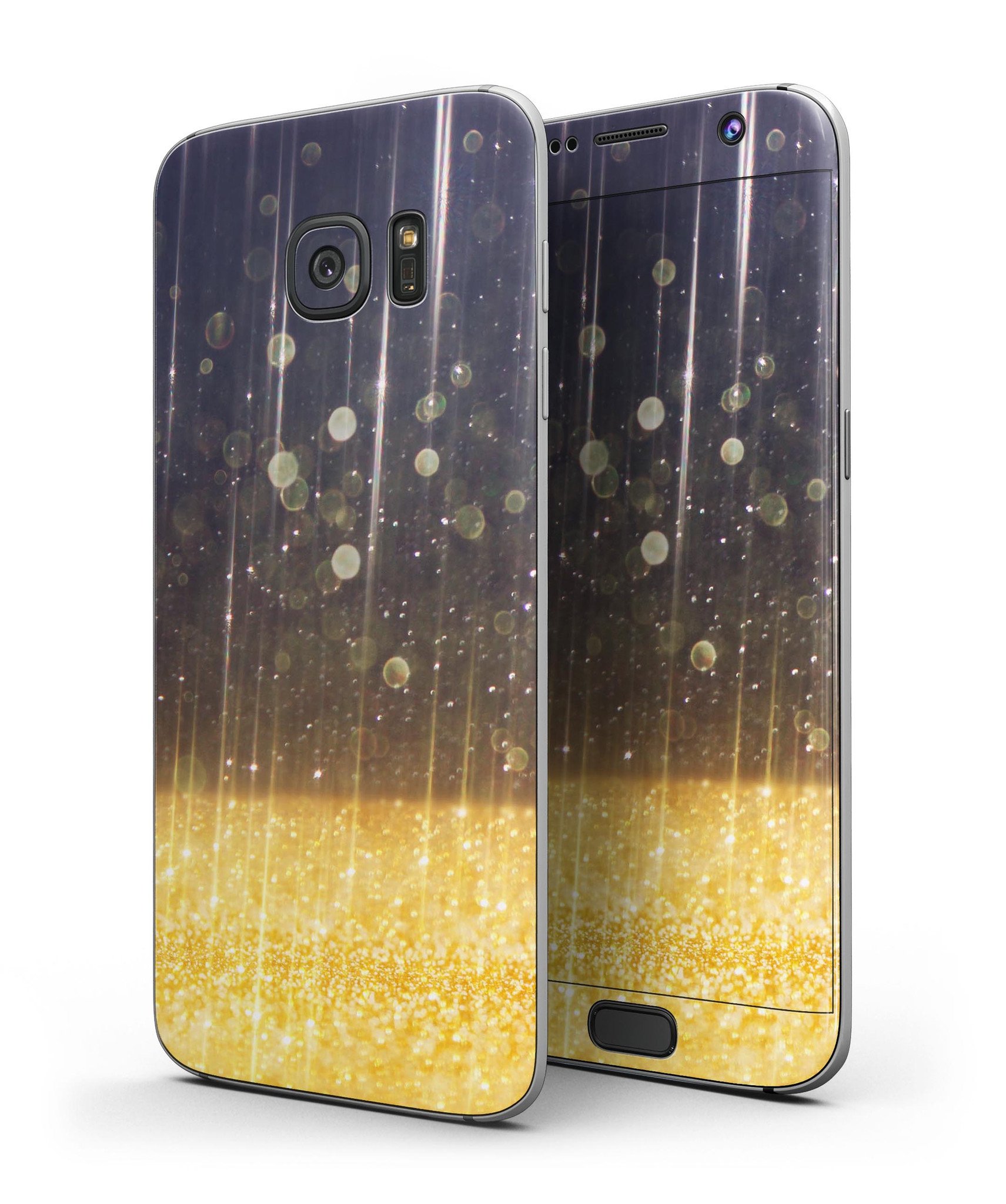 Blue Textured Marble Skin-Kit for Samsung Galaxy S7, showcasing a stylish design with a premium vinyl finish.