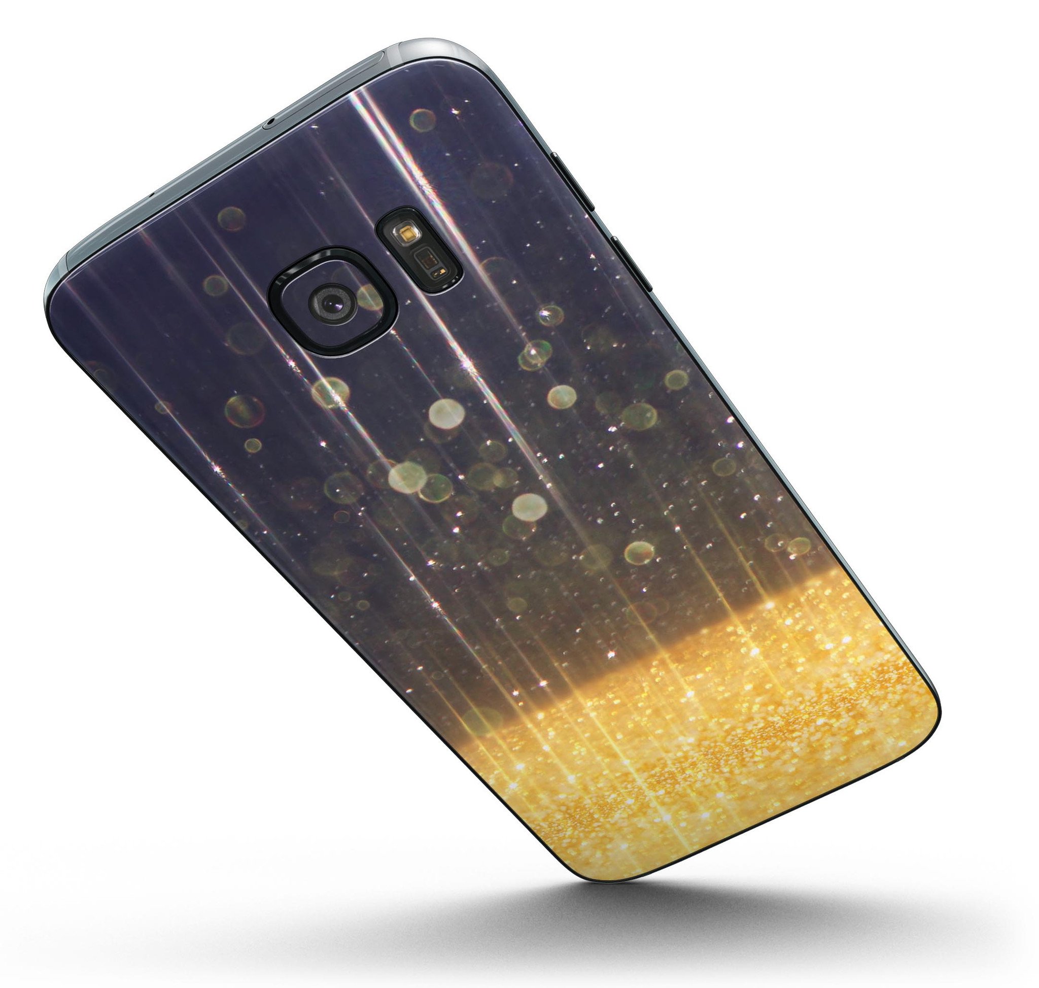 Blue Textured Marble Skin-Kit for Samsung Galaxy S7, showcasing a stylish design with a premium vinyl finish.