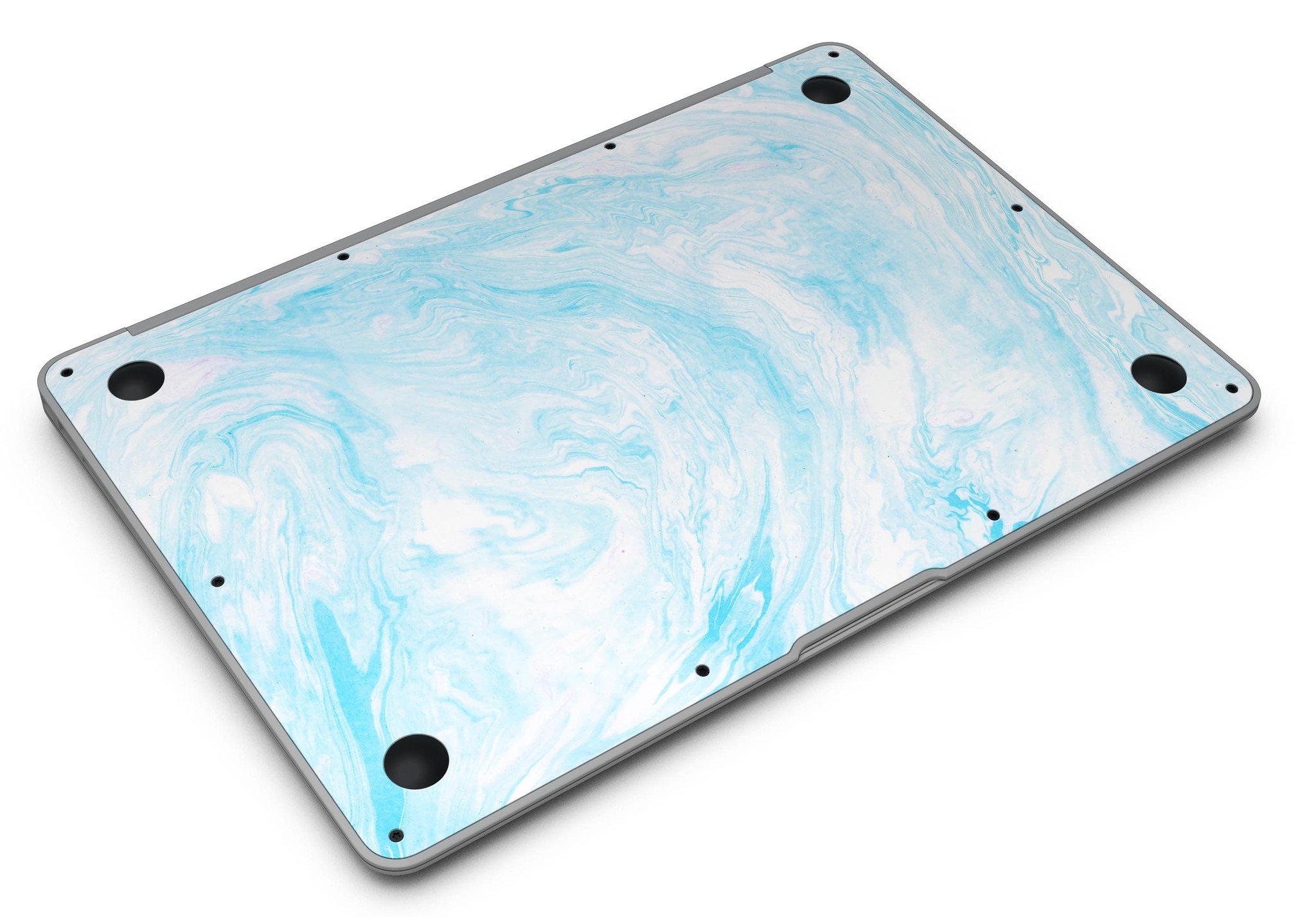 Blue Textured Marble Skin Kit for MacBook Air, showcasing a stylish design that protects the device from scratches.