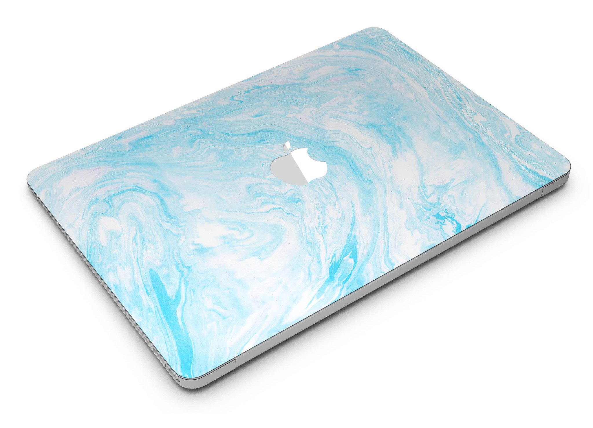 Blue Textured Marble Skin Kit for MacBook Air, showcasing a stylish design that protects the device from scratches.