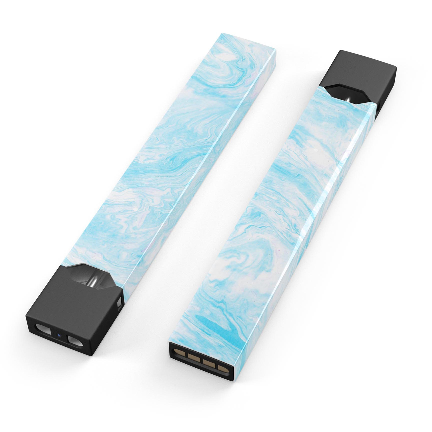 Blue Textured Marble skin-wrap sticker designed for JUUL vaping device, showcasing its unique design and protective features.