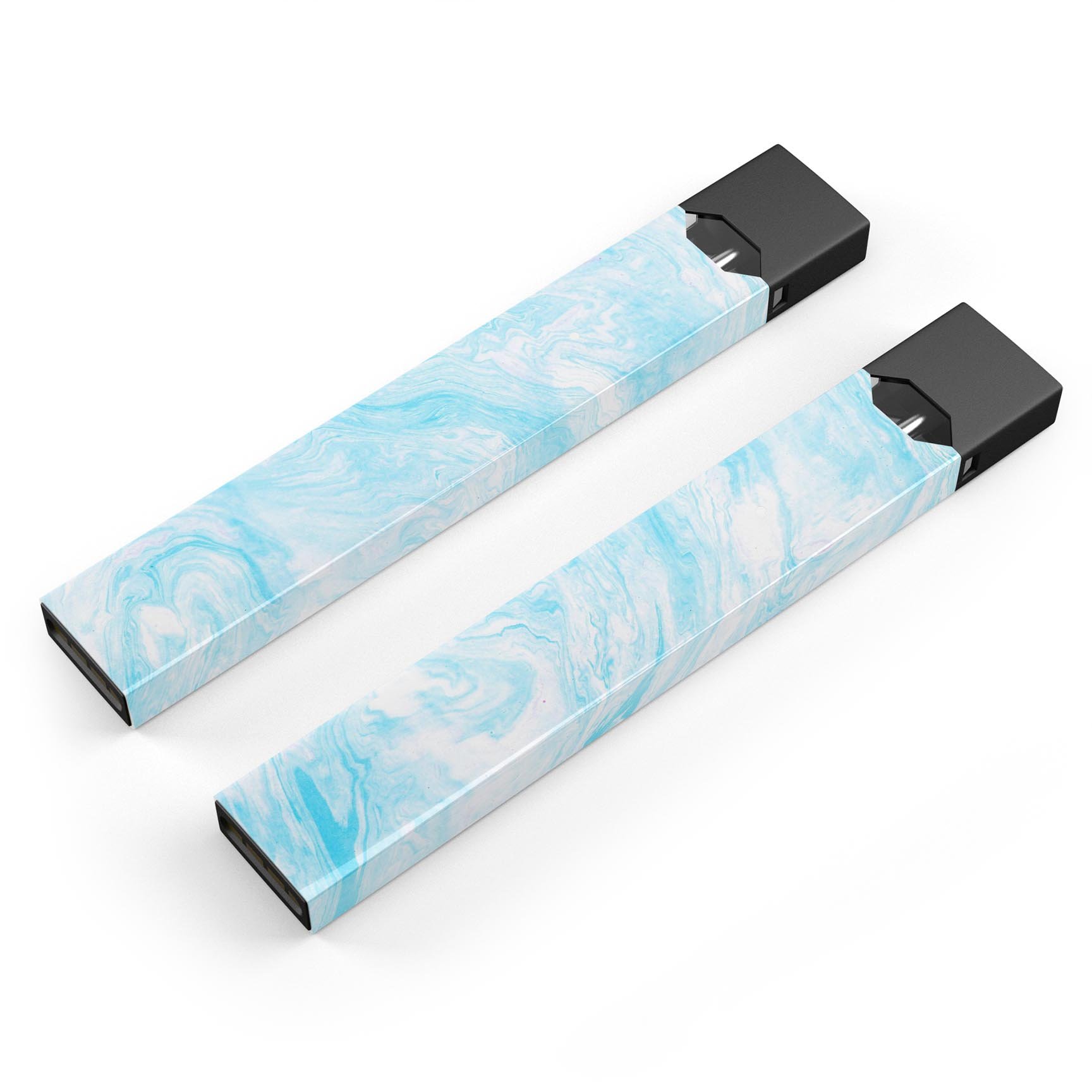 Blue Textured Marble skin-wrap sticker designed for JUUL vaping device, showcasing its unique design and protective features.