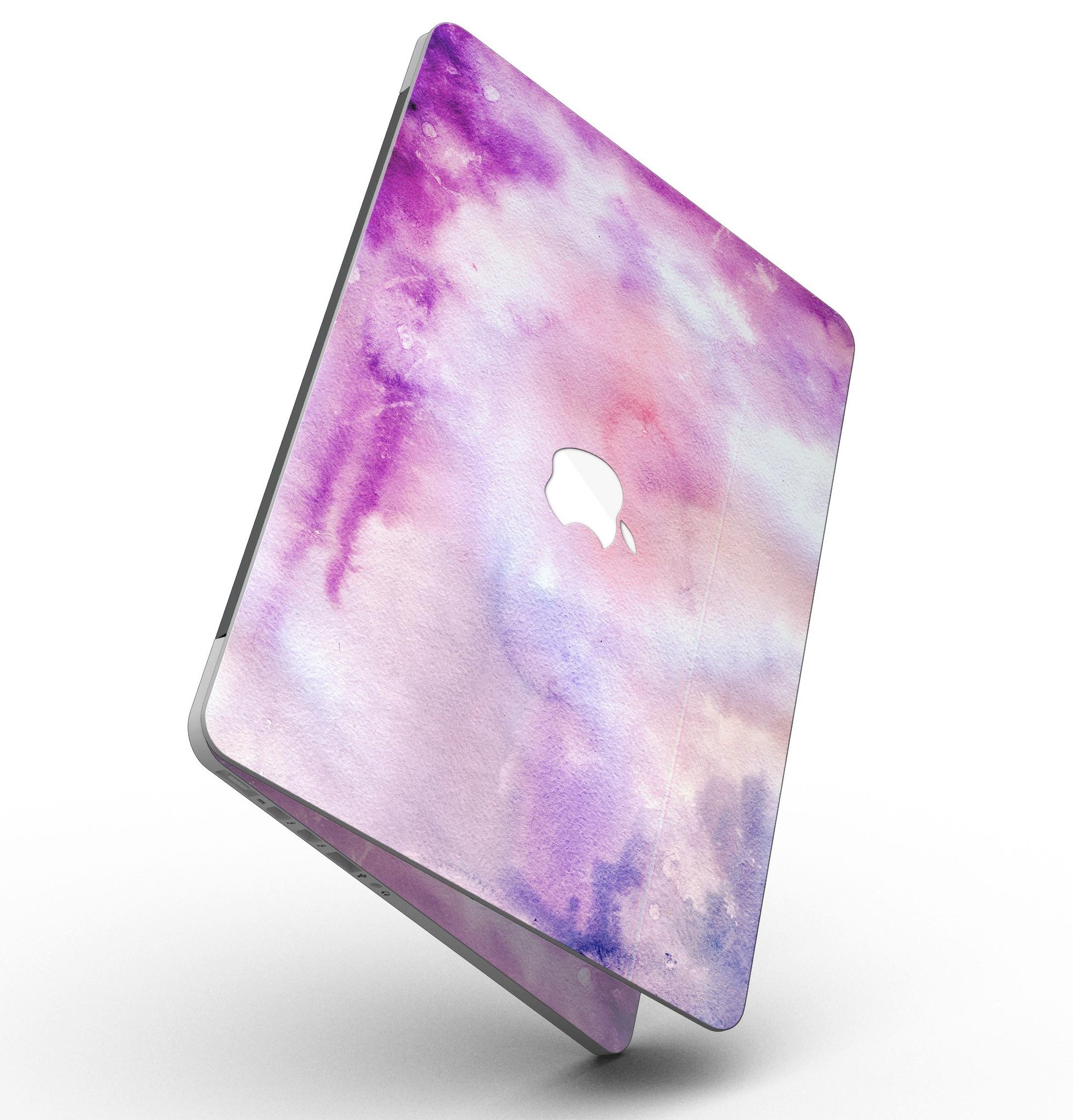 Blue to Purps Absorbed Watercolor Texture skin for MacBook Pro with Retina Display, showcasing vibrant colors and a sleek design.