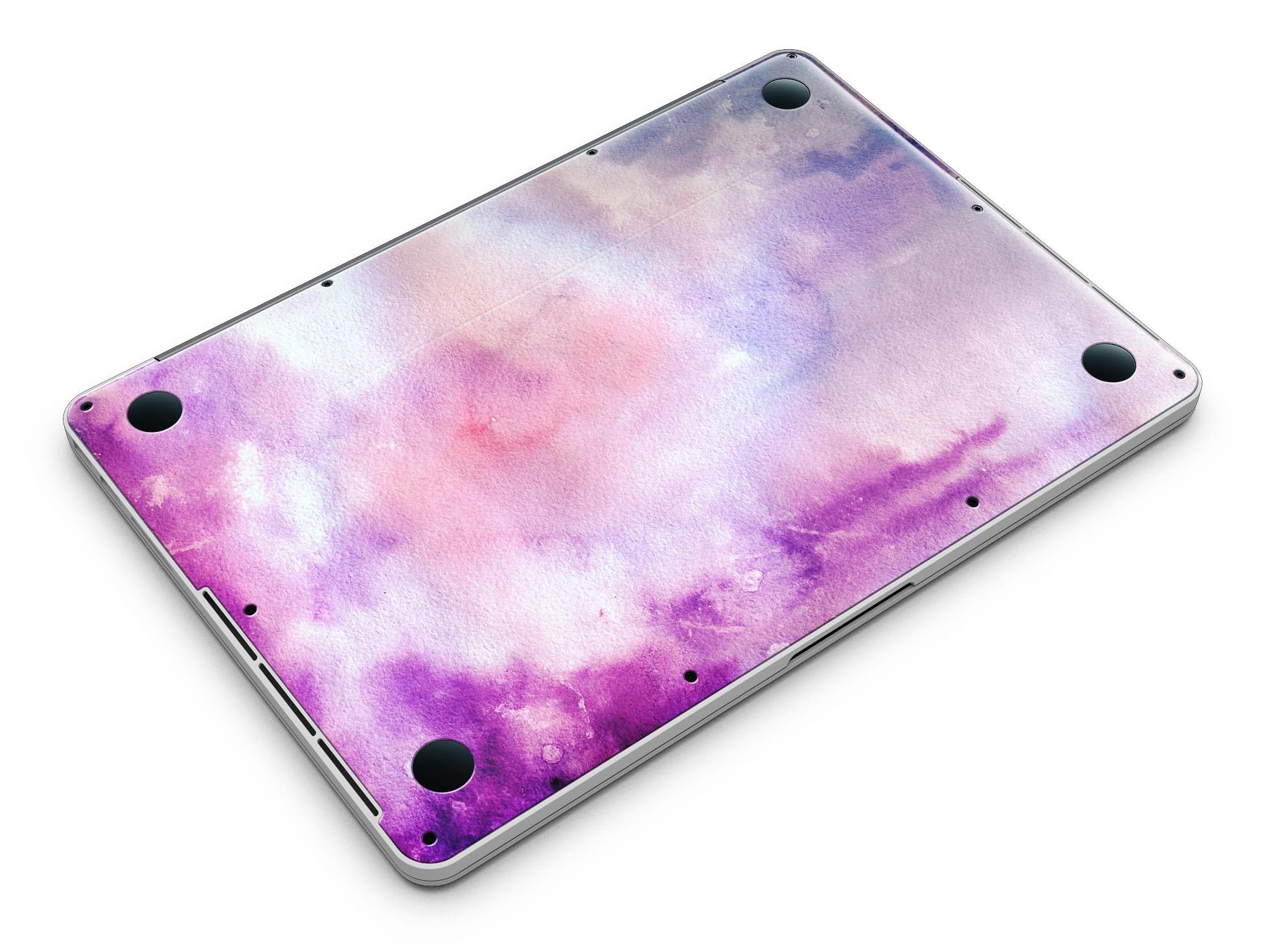 Blue to Purps Absorbed Watercolor Texture skin for MacBook Pro with Retina Display, showcasing vibrant colors and a sleek design.