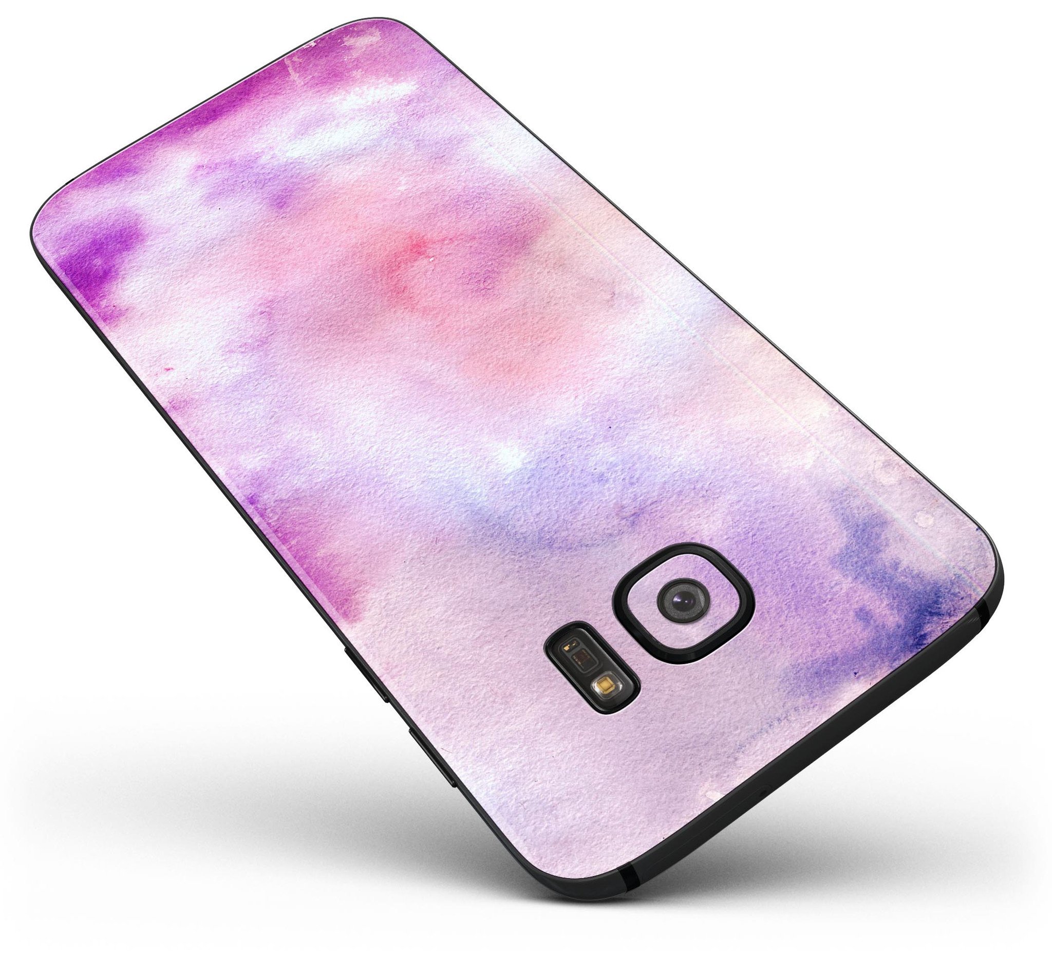 Blue Unfocused Silver Sparkle Skin-Kit for Samsung Galaxy S7/S7 Edge, showcasing a stylish design with full-body coverage.