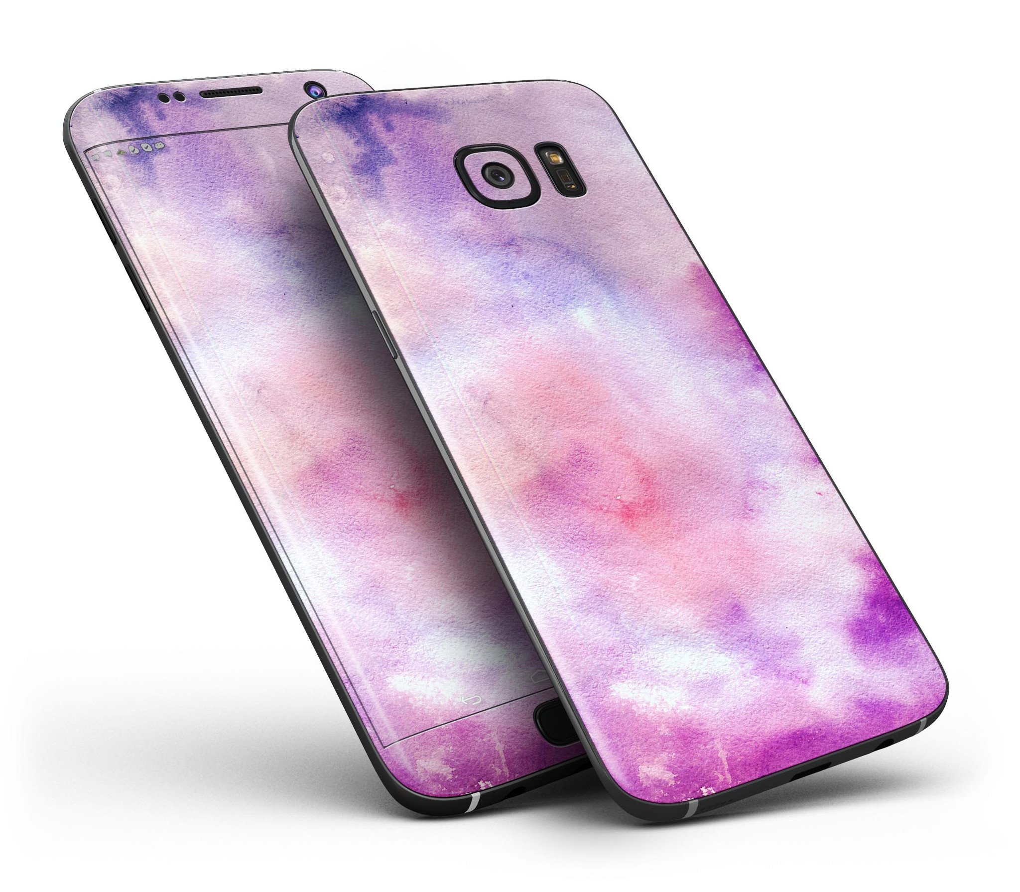 Blue Unfocused Silver Sparkle Skin-Kit for Samsung Galaxy S7/S7 Edge, showcasing a stylish design with full-body coverage.