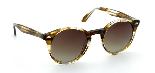 BLUE VALENS BVS005 COL3 round glasses in brown acetate, featuring a full-rimmed design suitable for unisex wear.