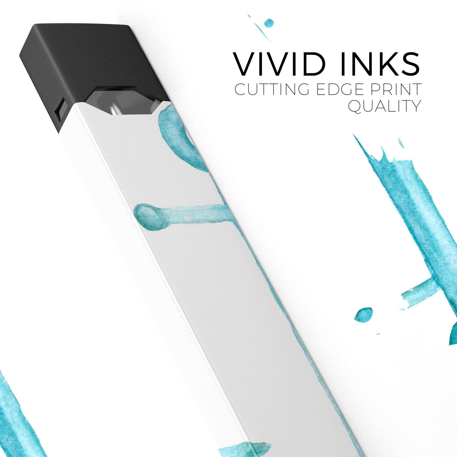 Blue Watercolor Anchor decal skin for JUUL vaping device, showcasing vibrant colors and precise cut for a perfect fit.