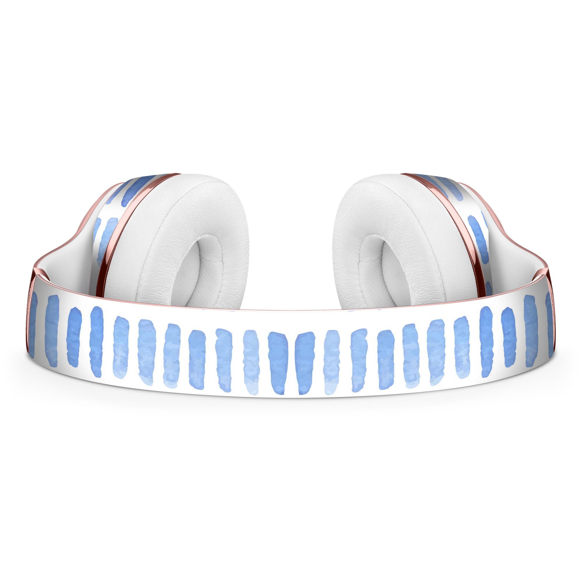 Blue Watercolor Brush Strokes Skin Kit for Beats by Dre Solo 3 Wireless Headphones, showcasing vibrant colors and a sleek design.