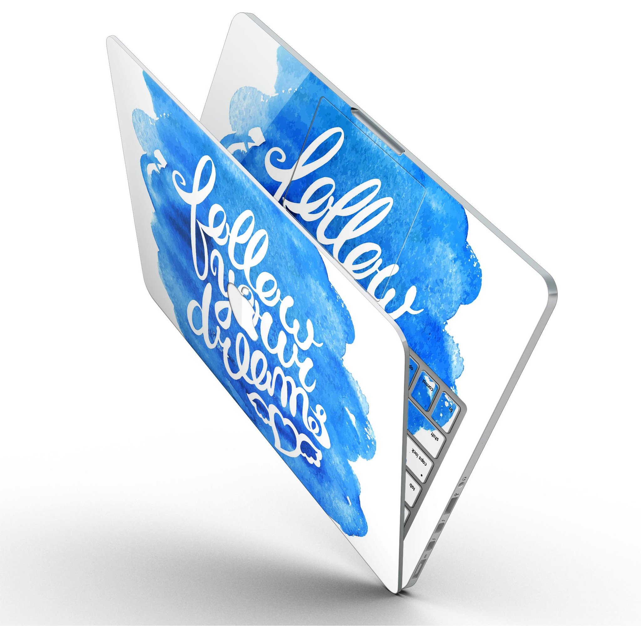 Blue WaterColor skin for MacBook Pro with Retina Display, showcasing vibrant colors and stylish design.