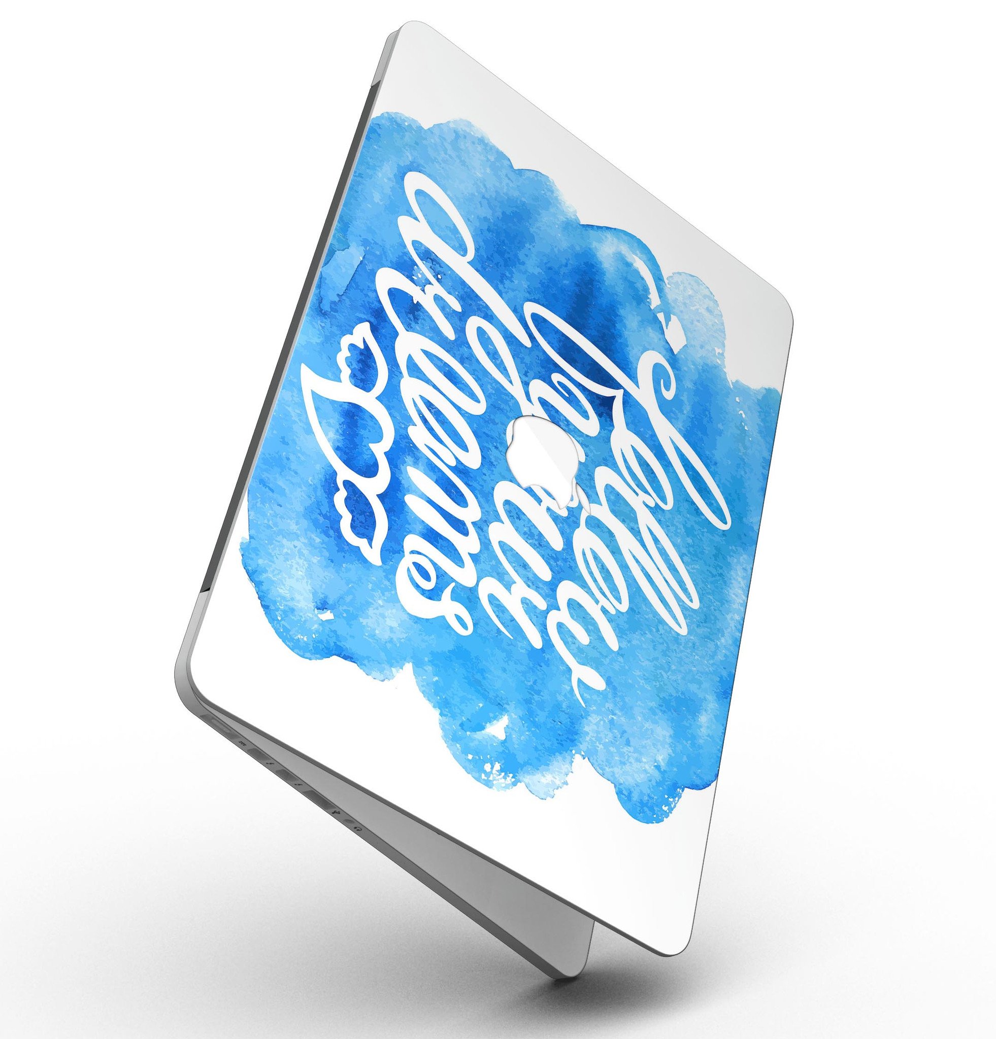 Blue WaterColor skin for MacBook Pro with Retina Display, showcasing vibrant colors and stylish design.