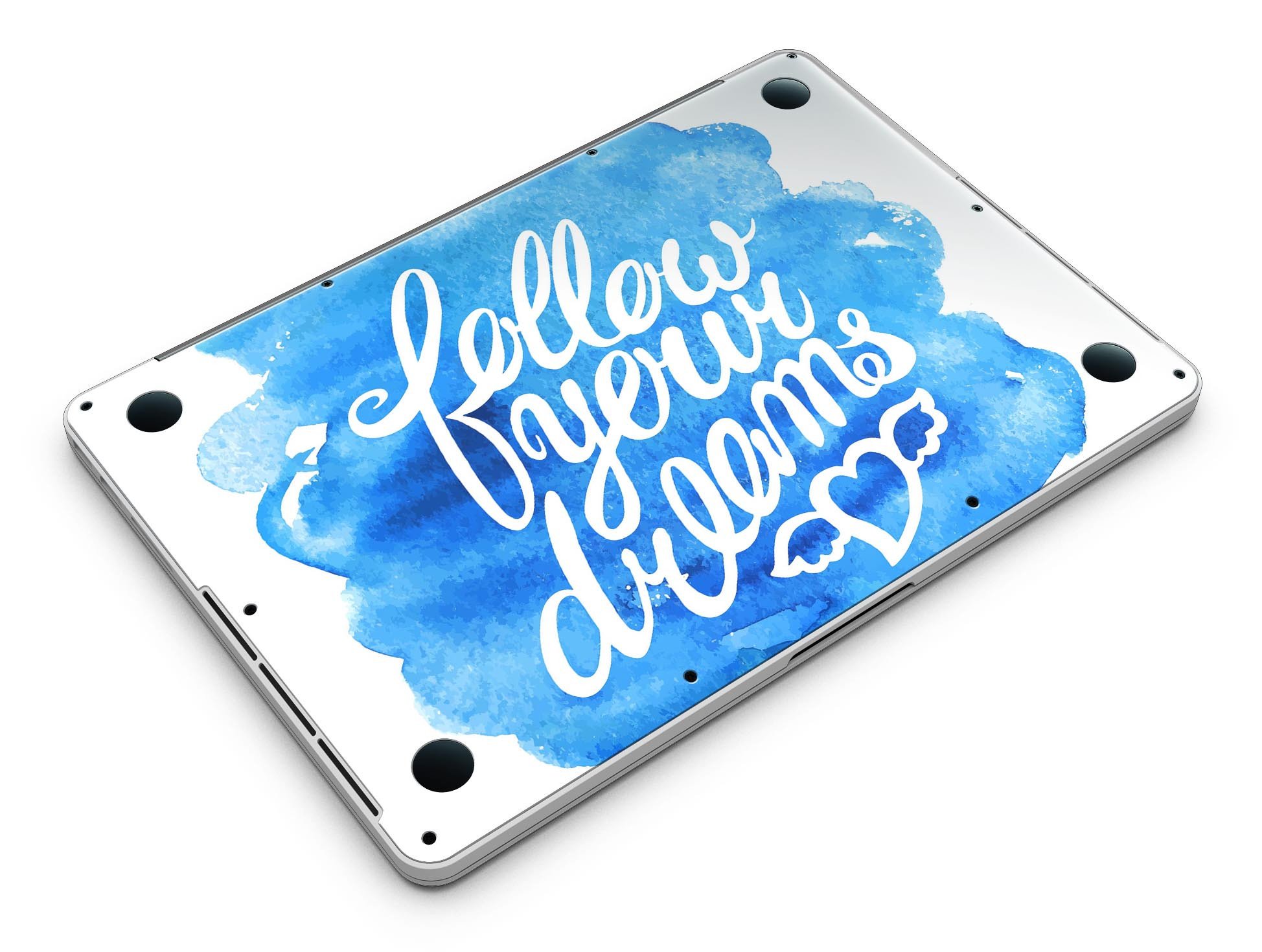 Blue WaterColor skin for MacBook Pro with Retina Display, showcasing vibrant colors and stylish design.