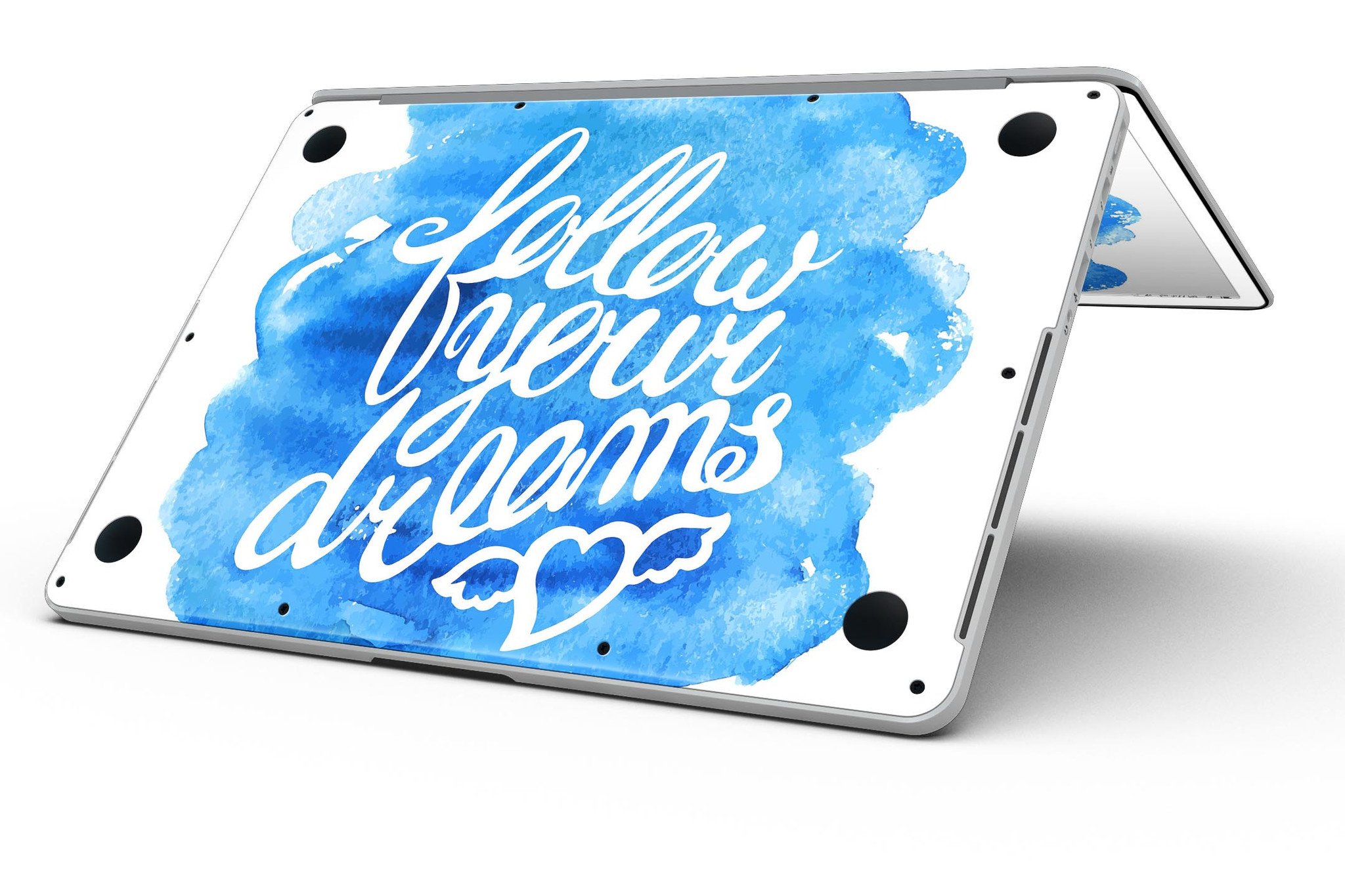 Blue WaterColor skin for MacBook Pro with Retina Display, showcasing vibrant colors and stylish design.