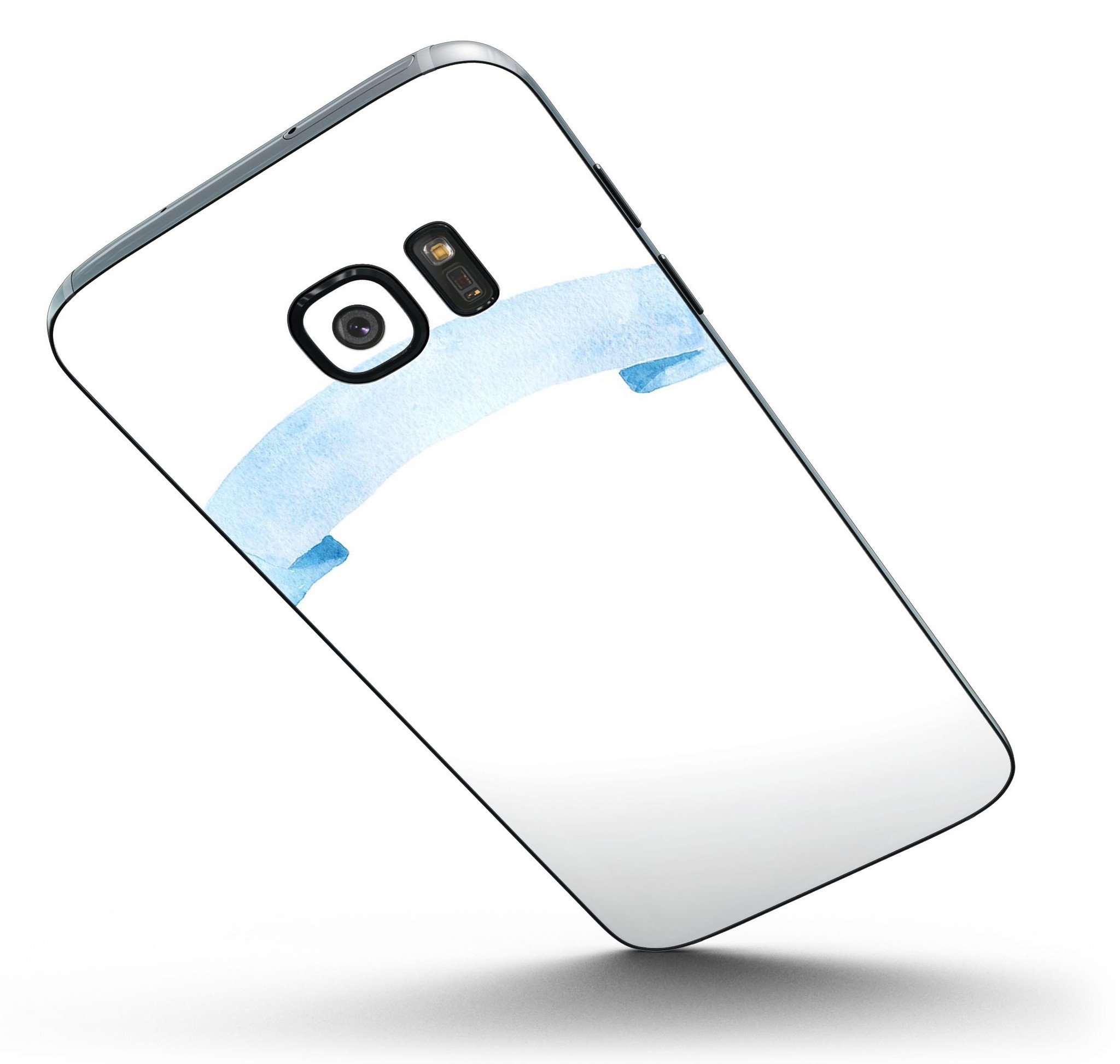 Blue Watercolor Seahorses skin kit for Samsung Galaxy S7 and S7 Edge, showcasing vibrant colors and intricate seahorse designs.