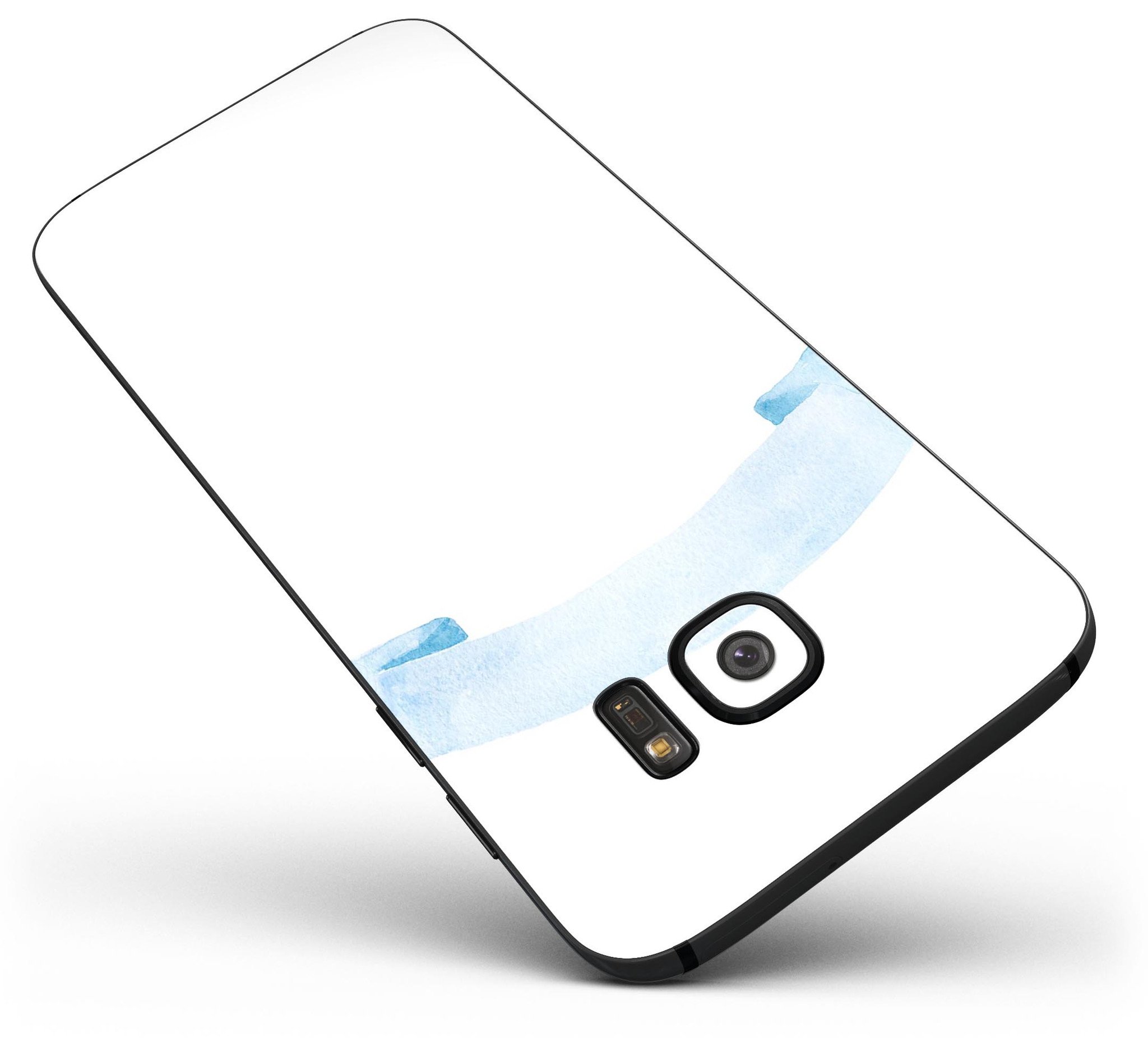 Blue Watercolor Seahorses skin kit for Samsung Galaxy S7 and S7 Edge, showcasing vibrant colors and intricate seahorse designs.